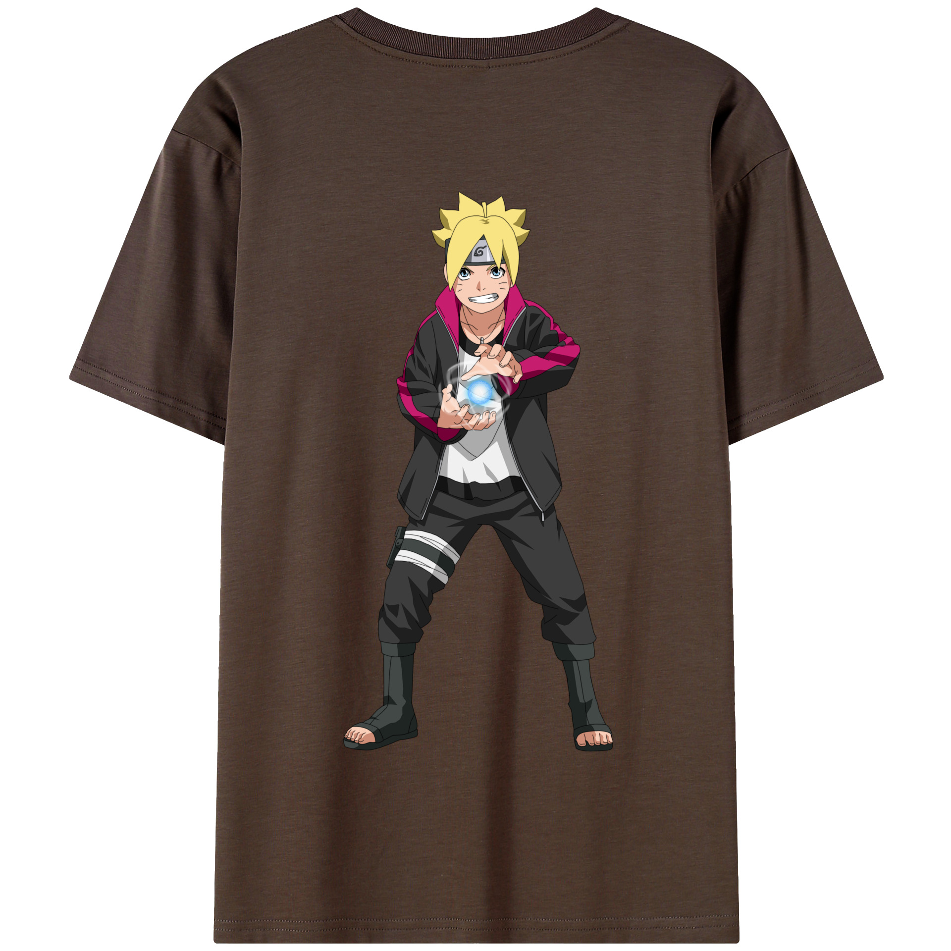 （画像用） NARUTO -ナルト- うずまき ボルト Uzumaki Boruto 綿100％半袖Tシャツ（背面プリント）