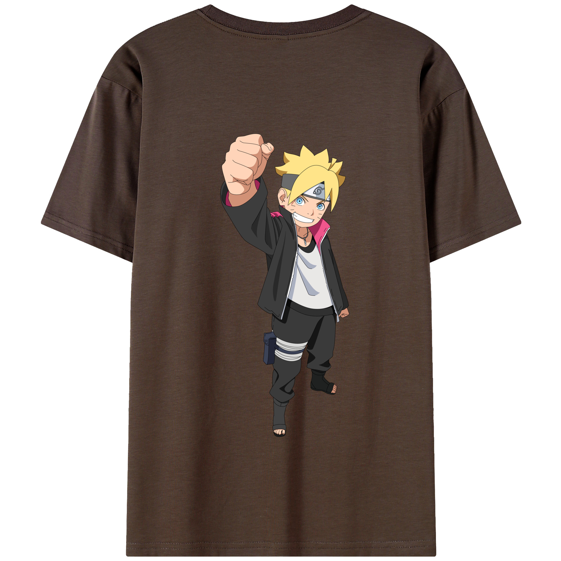 （画像用） NARUTO -ナルト- うずまき ボルト Uzumaki Boruto 綿100％半袖Tシャツ（背面プリント）