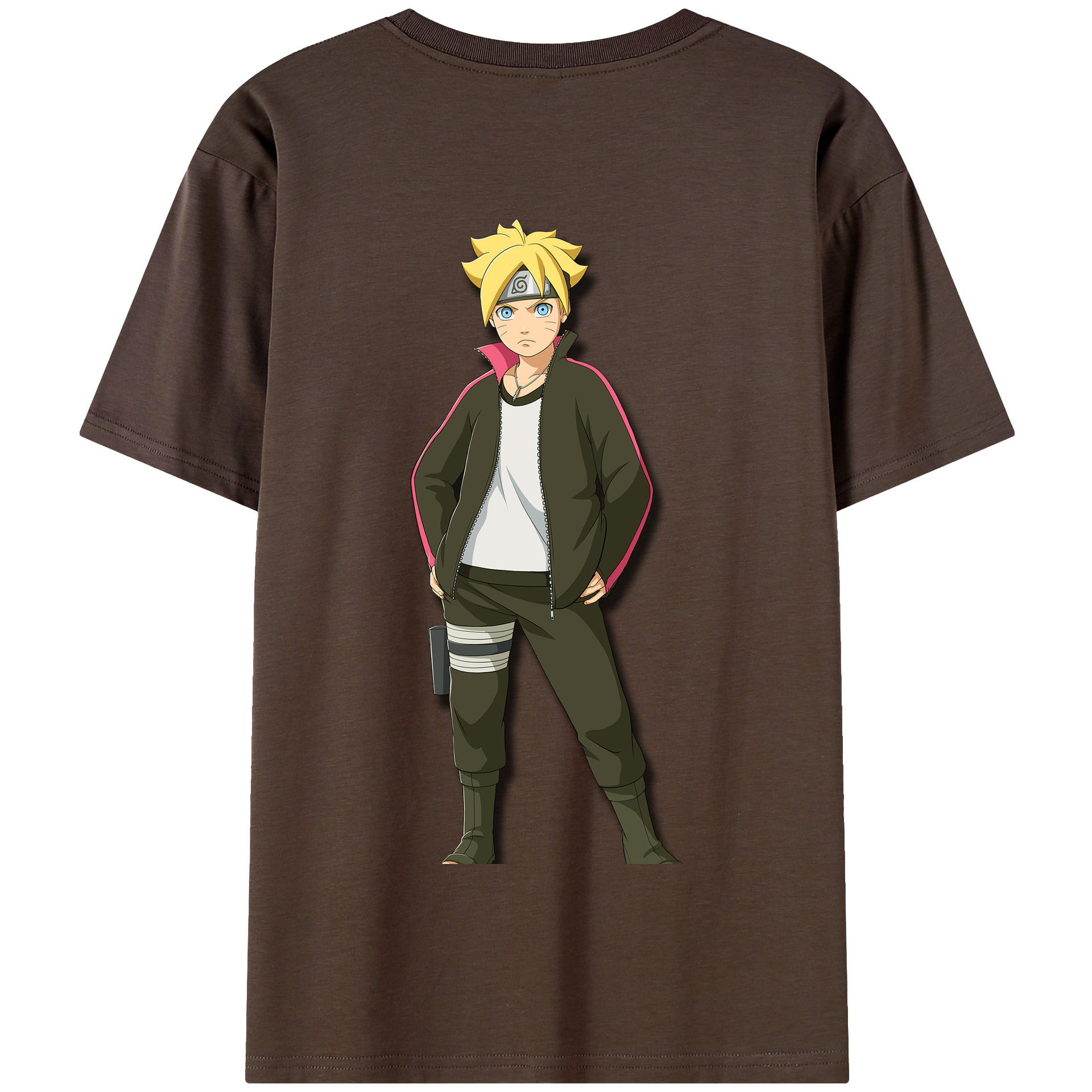 （画像用） NARUTO -ナルト- うずまき ボルト Uzumaki Boruto 綿100％半袖Tシャツ（背面プリント）