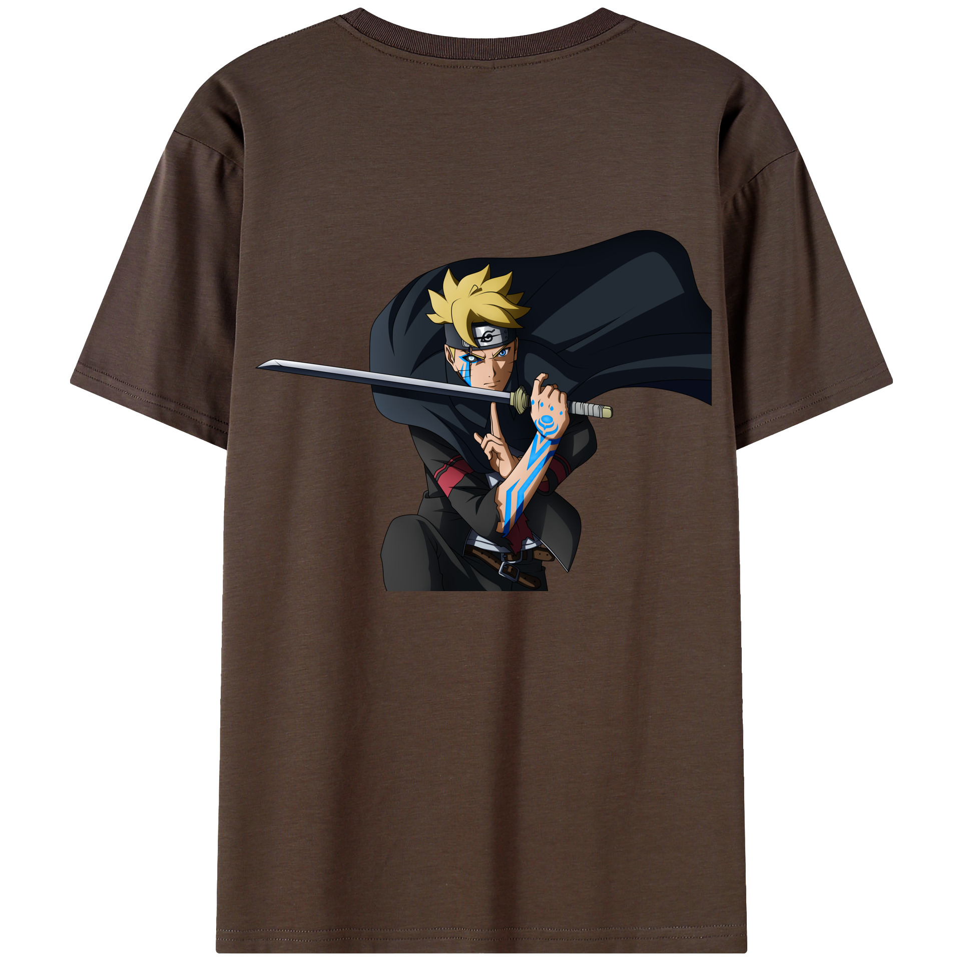 （画像用） NARUTO -ナルト- うずまき ボルト Uzumaki Boruto 綿100％半袖Tシャツ（背面プリント）