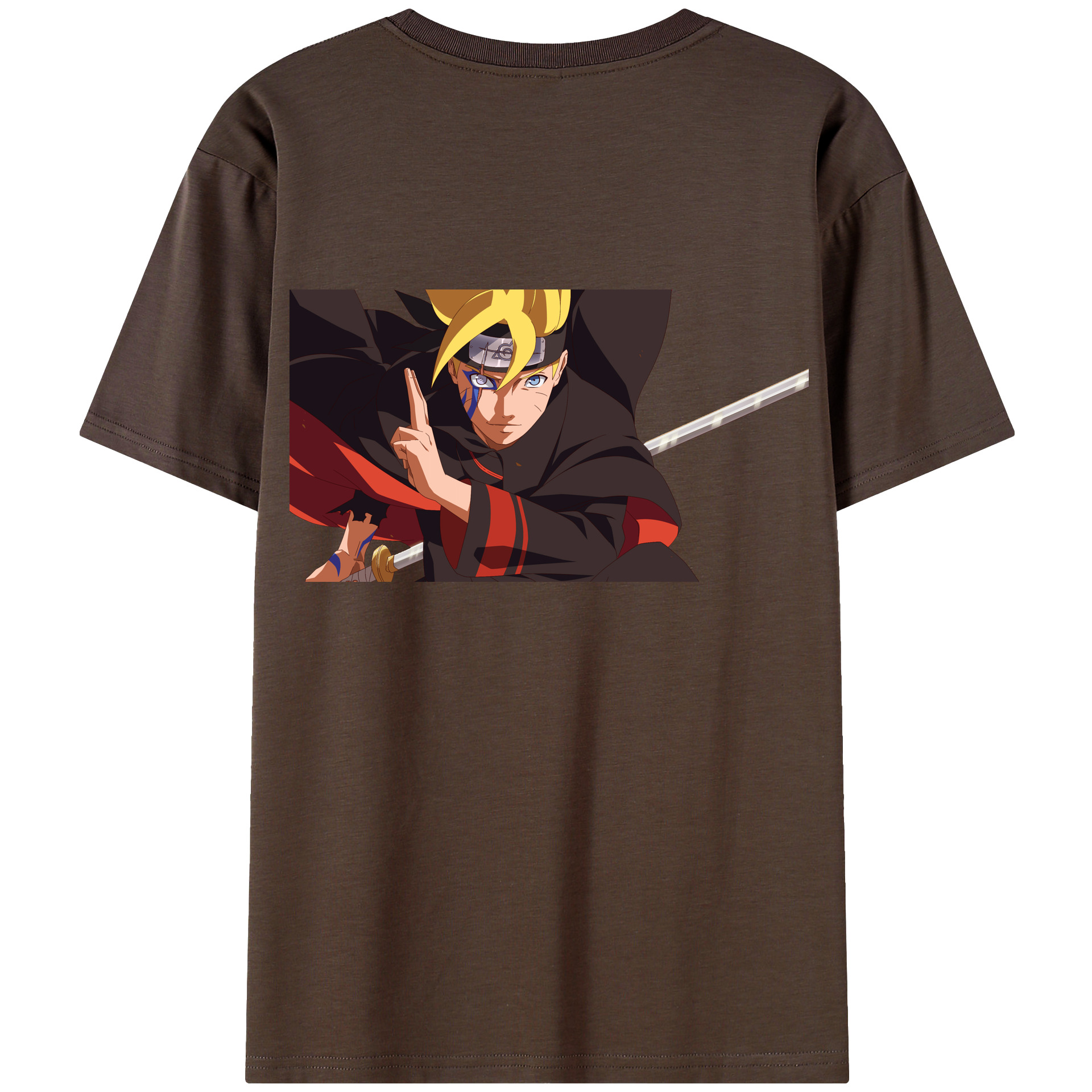 （画像用） NARUTO -ナルト- うずまき ボルト Uzumaki Boruto 綿100％半袖Tシャツ（背面プリント）