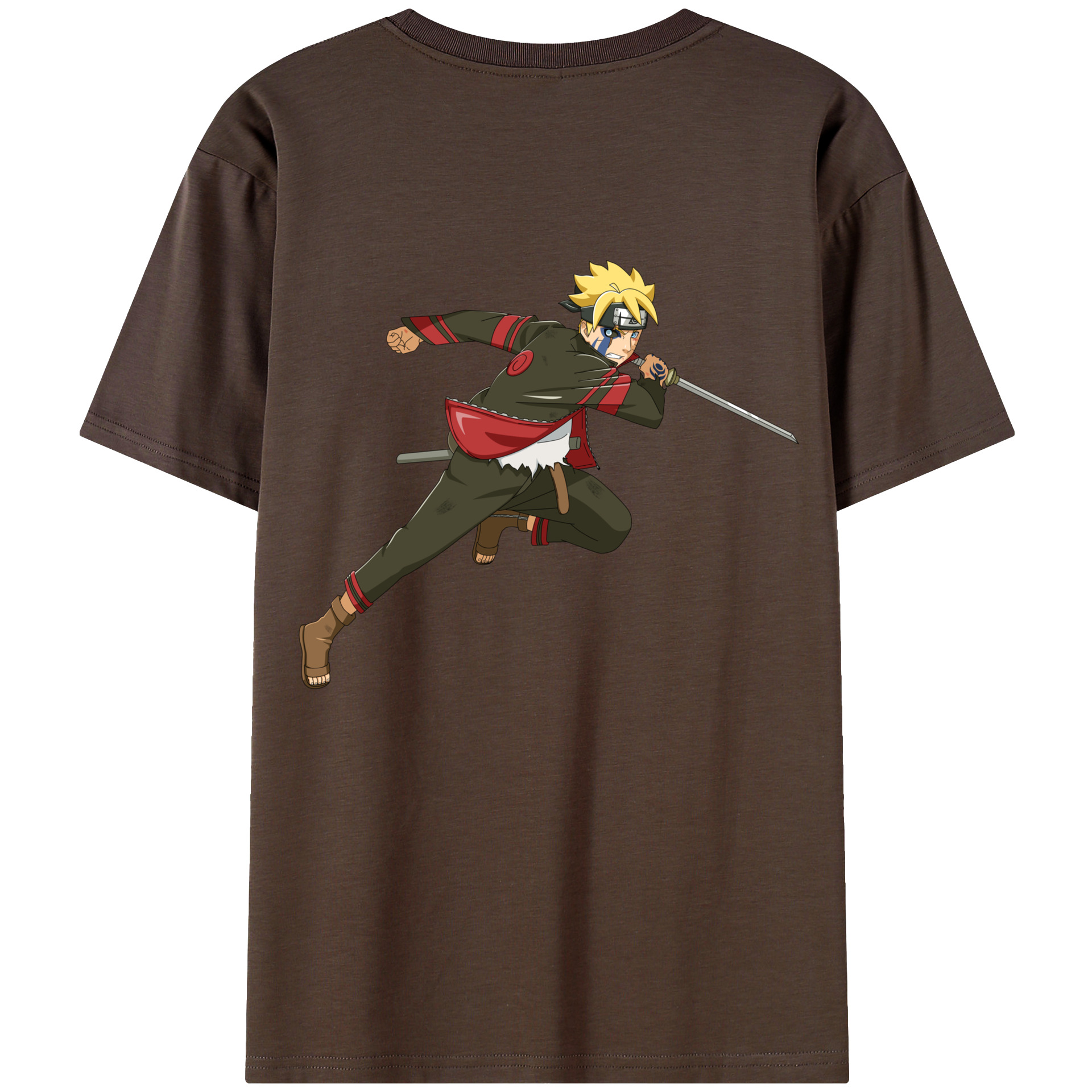 （画像用） NARUTO -ナルト- うずまき ボルト Uzumaki Boruto 綿100％半袖Tシャツ（背面プリント）