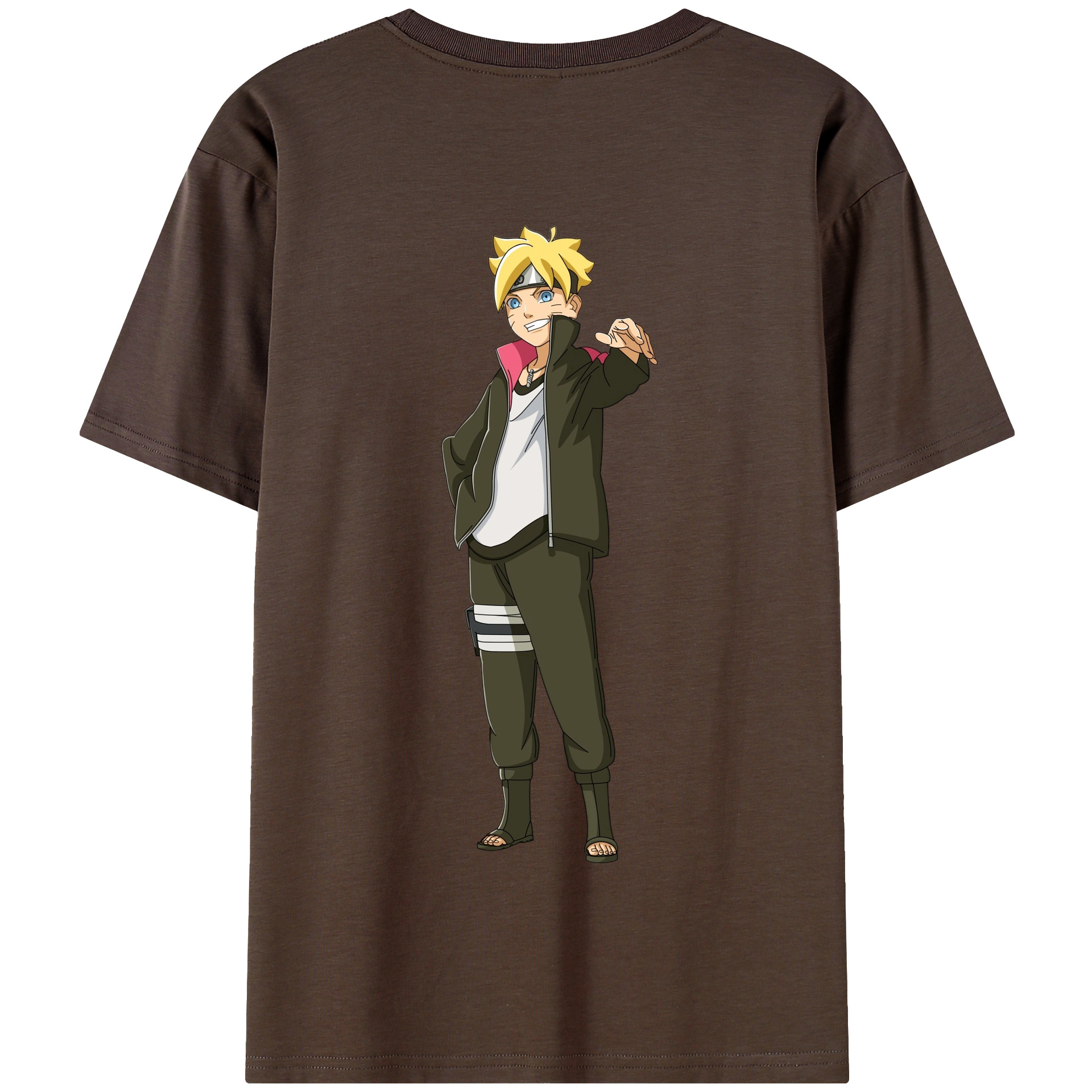 （画像用） NARUTO -ナルト- うずまき ボルト Uzumaki Boruto 綿100％半袖Tシャツ（背面プリント）
