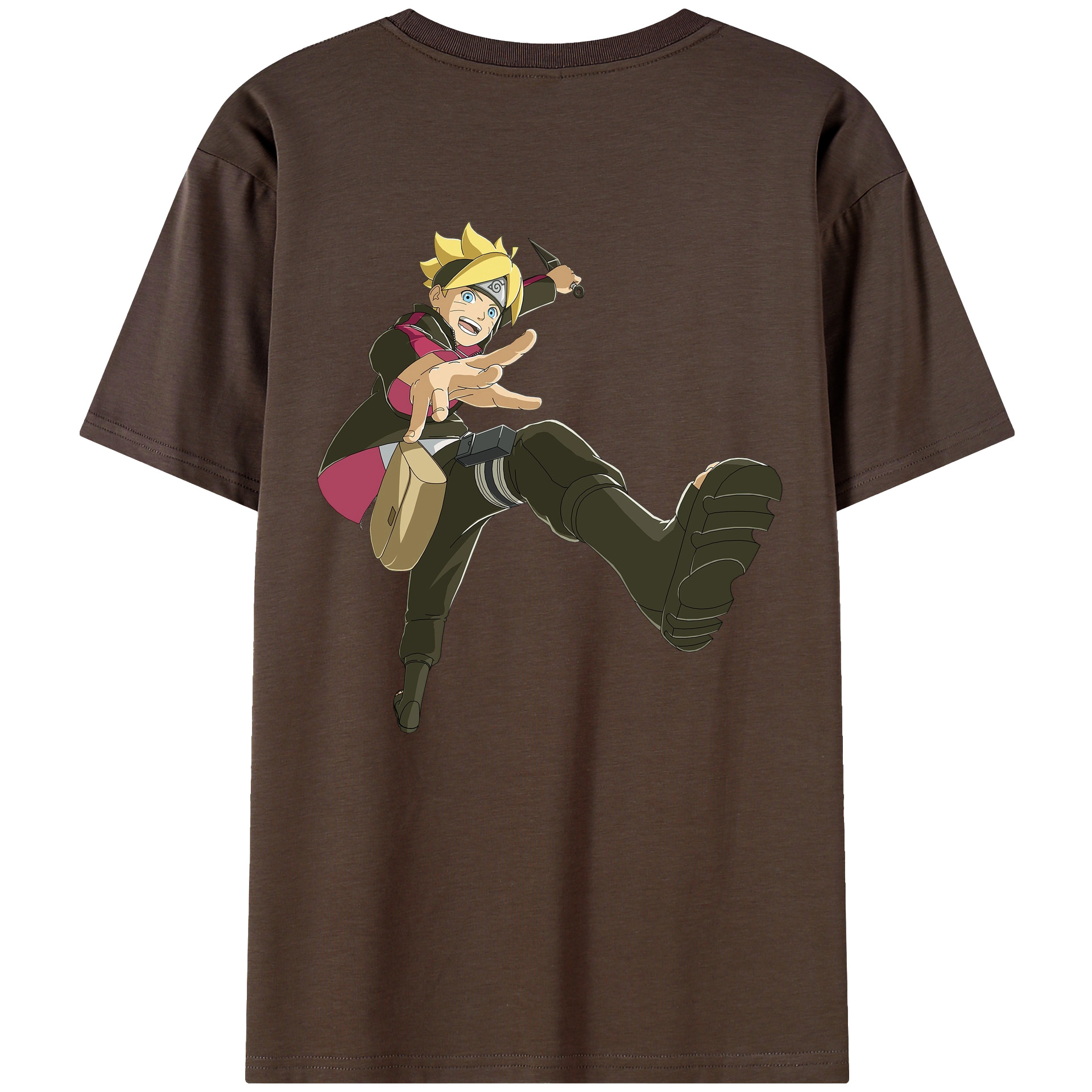 （画像用） NARUTO -ナルト- うずまき ボルト Uzumaki Boruto 綿100％半袖Tシャツ（背面プリント）