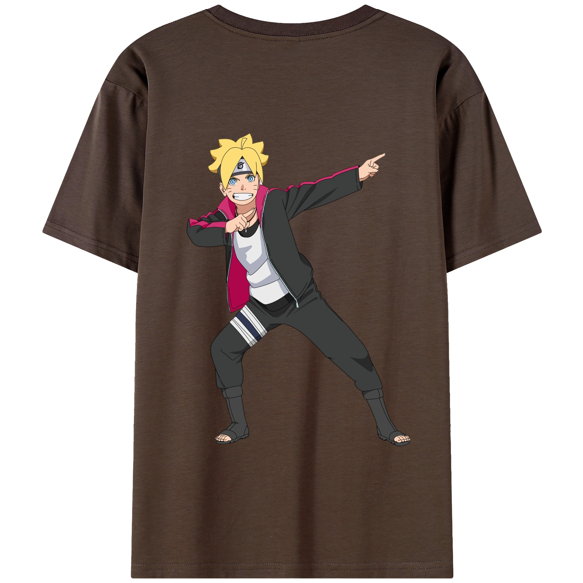 （画像用） NARUTO -ナルト- うずまき ボルト Uzumaki Boruto 綿100％半袖Tシャツ（背面プリント）