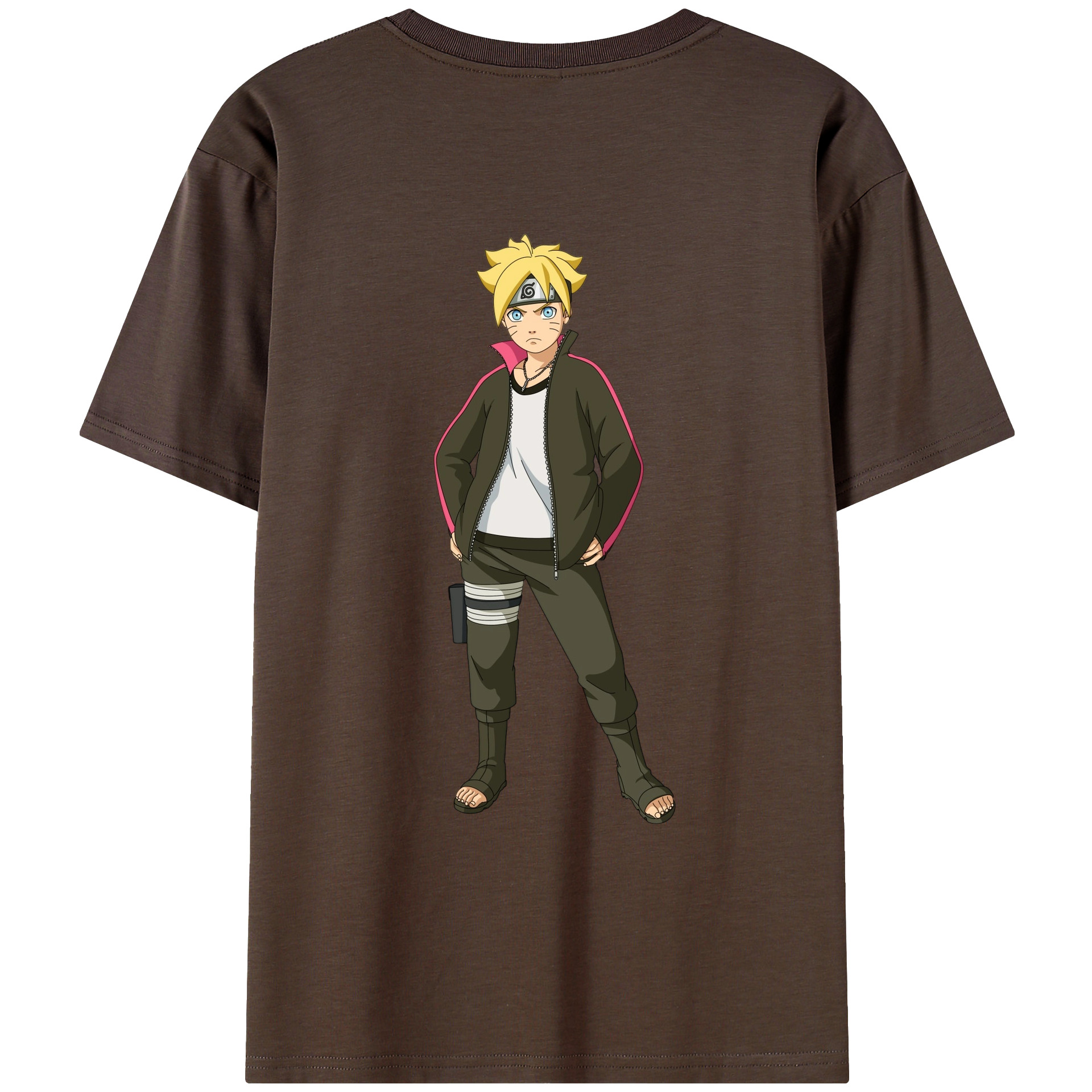 （画像用） NARUTO -ナルト- うずまき ボルト Uzumaki Boruto 綿100％半袖Tシャツ（背面プリント）
