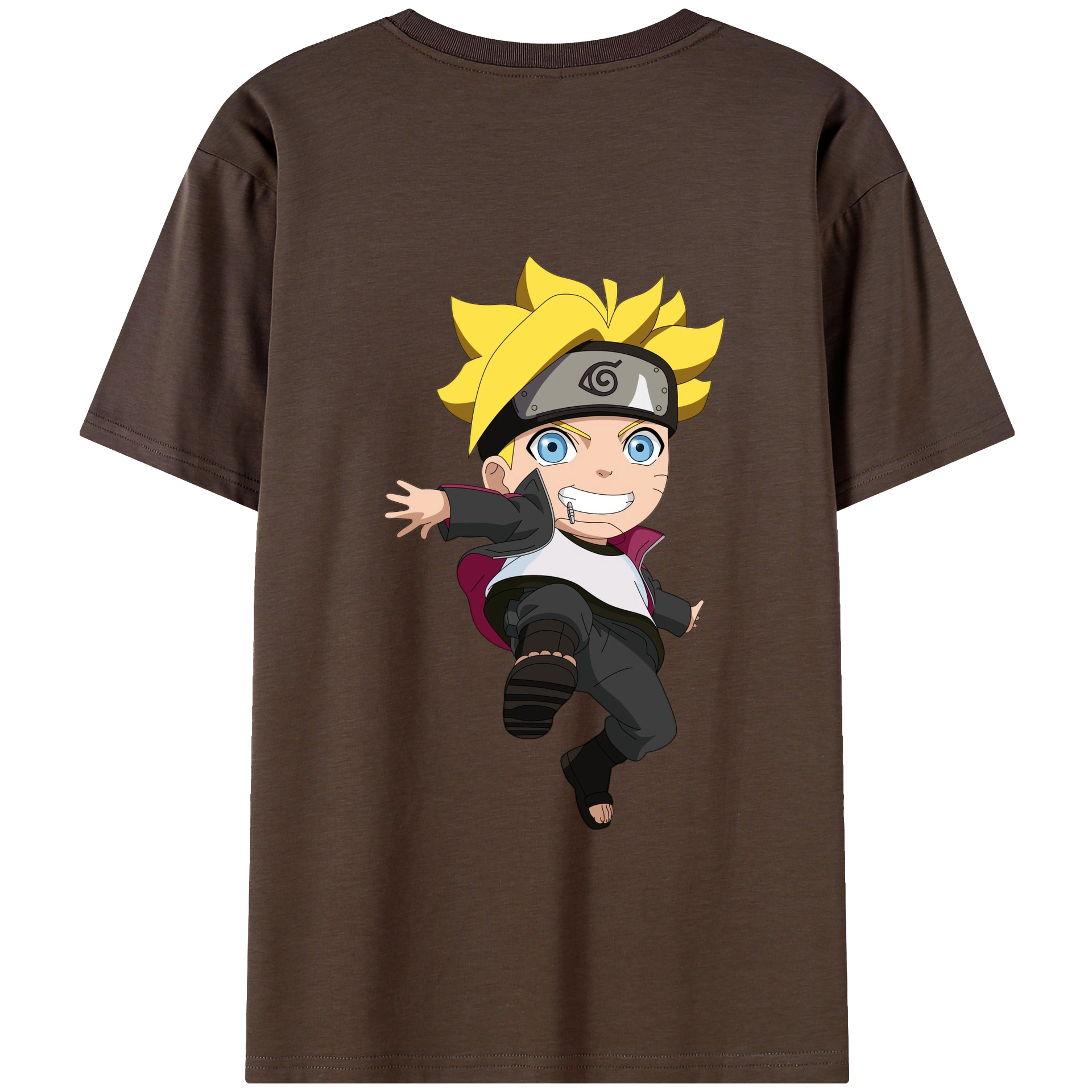 （画像用） NARUTO -ナルト- うずまき ボルト Uzumaki Boruto 綿100％半袖Tシャツ（背面プリント）