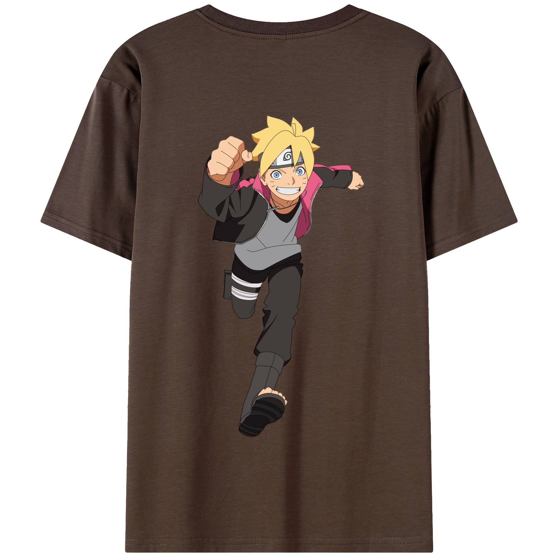 （画像用） NARUTO -ナルト- うずまき ボルト Uzumaki Boruto 綿100％半袖Tシャツ（背面プリント）