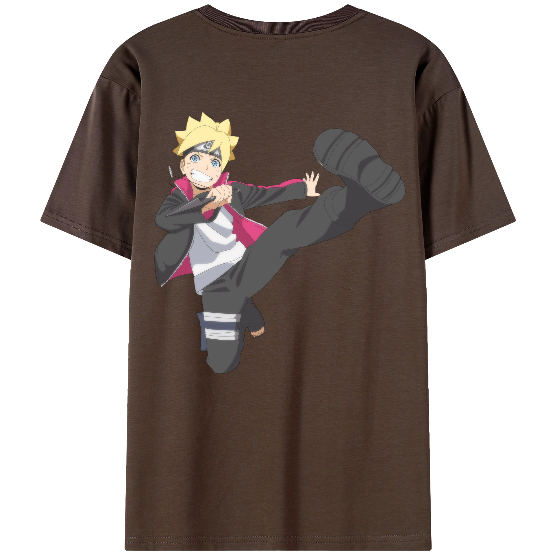（画像用） NARUTO -ナルト- うずまき ボルト Uzumaki Boruto 綿100％半袖Tシャツ（背面プリント）