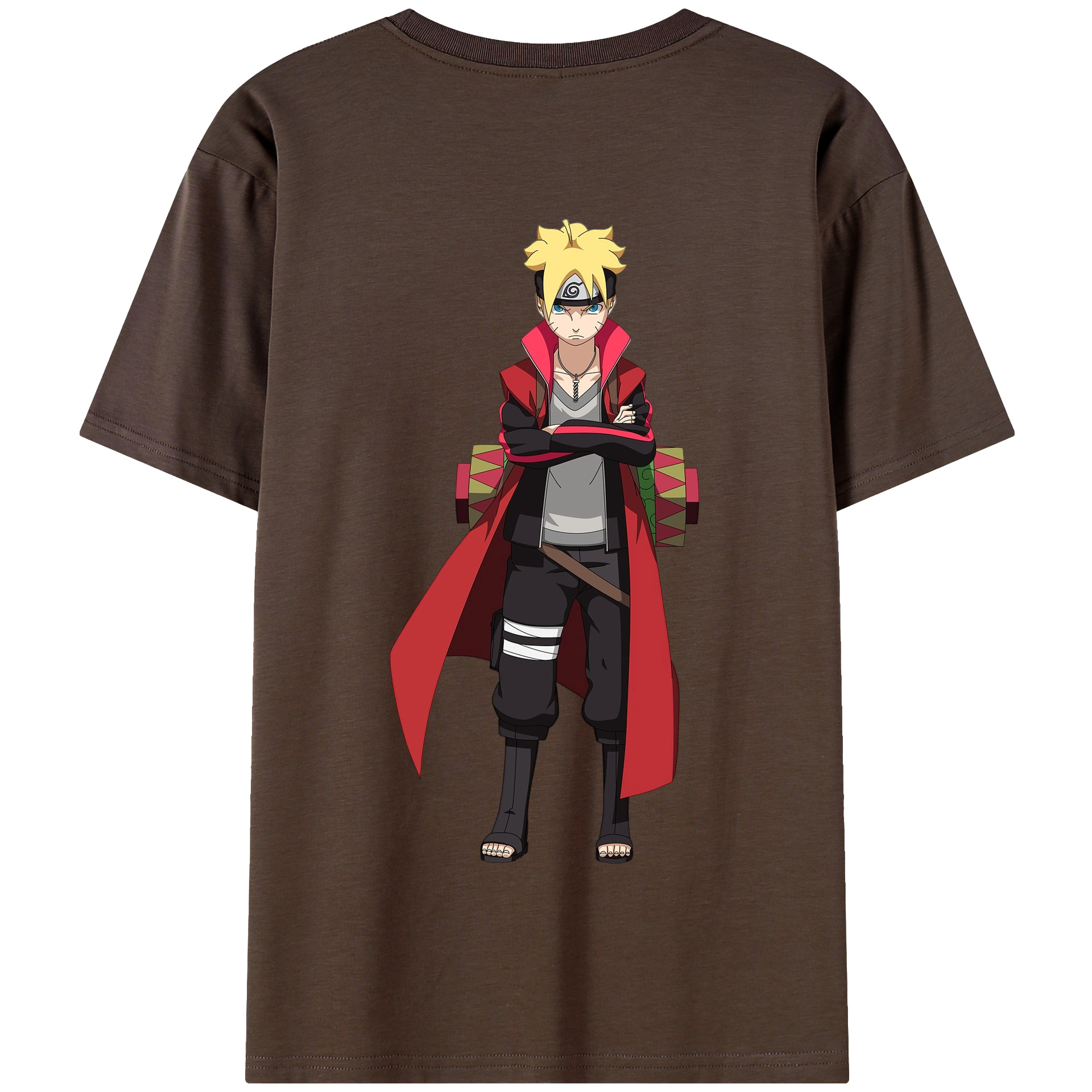 （画像用） NARUTO -ナルト- うずまき ボルト Uzumaki Boruto 綿100％半袖Tシャツ（背面プリント）