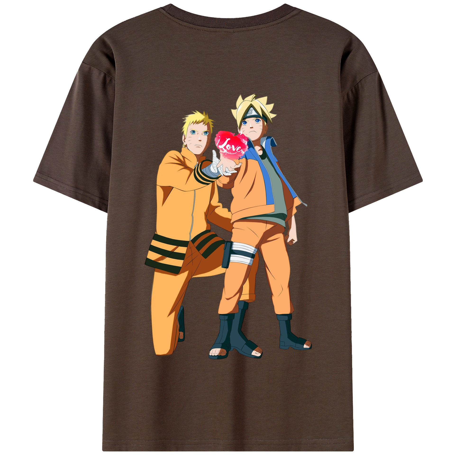 （画像用） NARUTO -ナルト- うずまき ボルト Uzumaki Boruto 綿100％半袖Tシャツ（背面プリント）