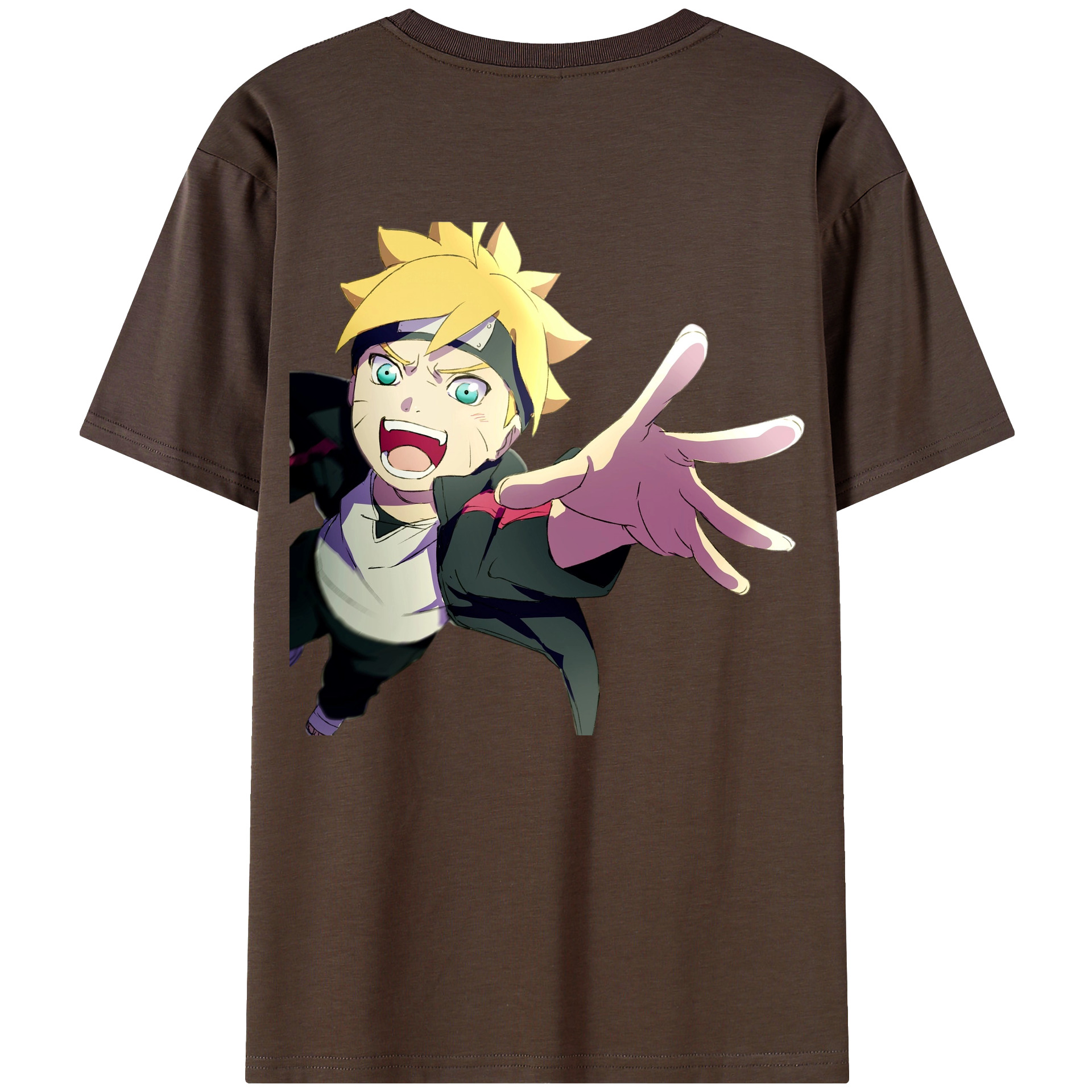 （画像用） NARUTO -ナルト- うずまき ボルト Uzumaki Boruto 綿100％半袖Tシャツ（背面プリント）