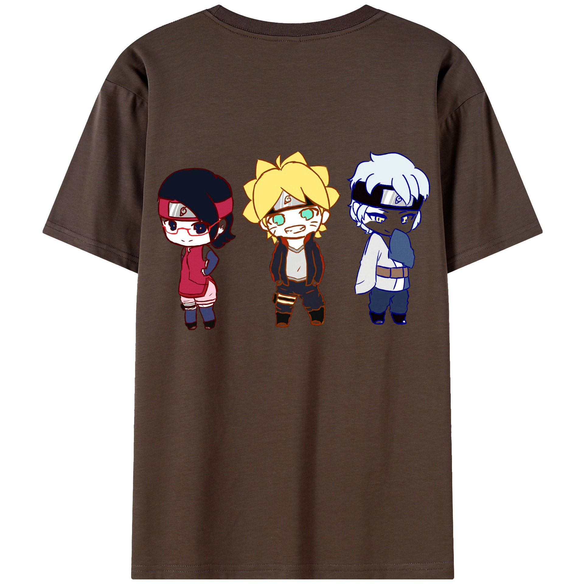 （画像用） NARUTO -ナルト- うずまき ボルト Uzumaki Boruto 綿100％半袖Tシャツ（背面プリント）