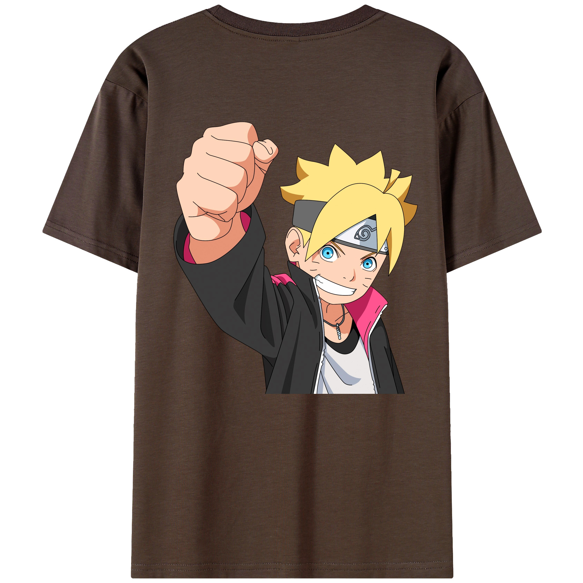 （画像用） NARUTO -ナルト- うずまき ボルト Uzumaki Boruto 綿100％半袖Tシャツ（背面プリント）