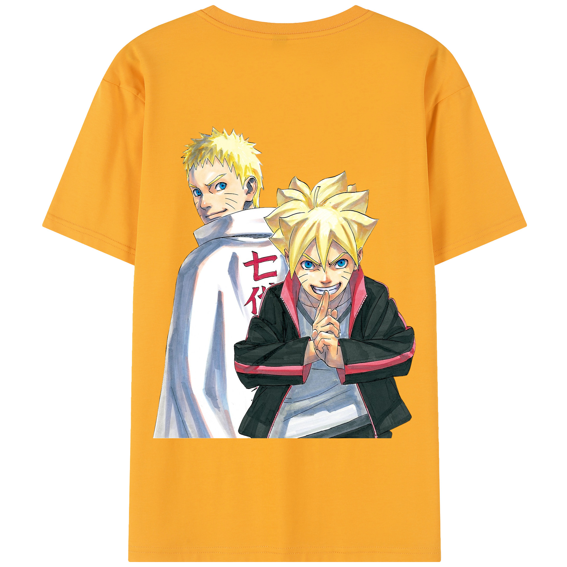 （画像用） NARUTO -ナルト- うずまき ボルト Uzumaki Boruto 綿100％半袖Tシャツ（背面プリント）