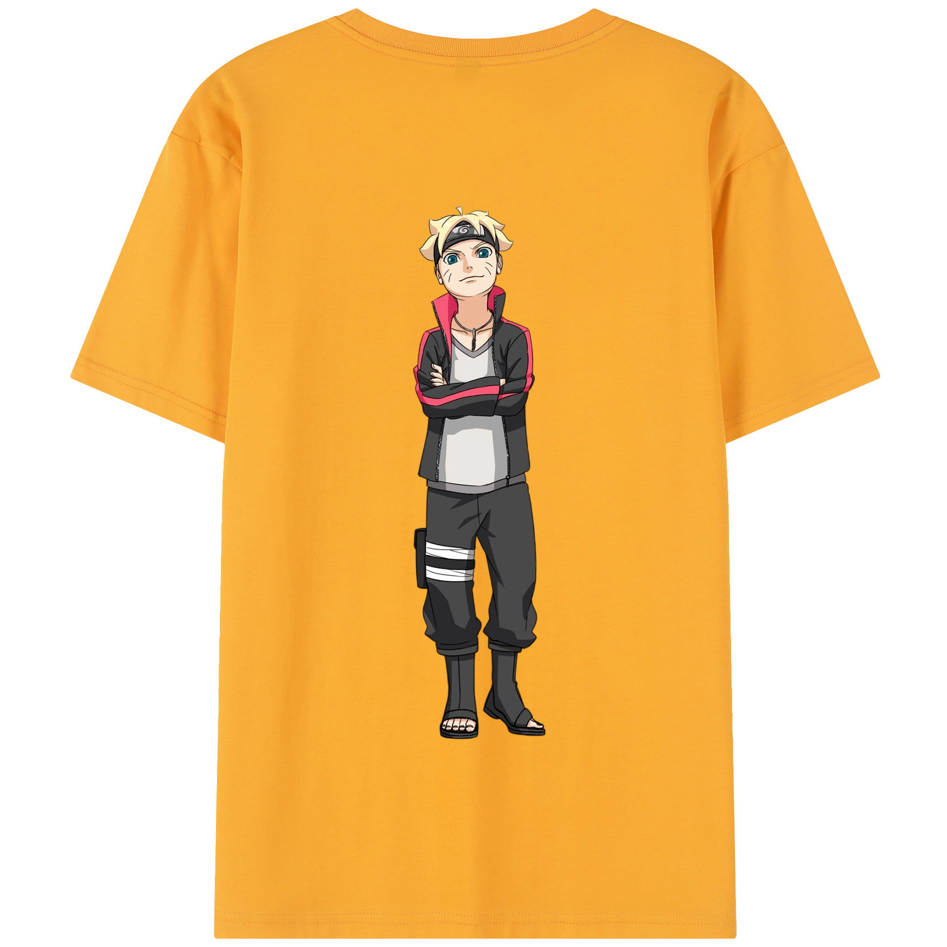 （画像用） NARUTO -ナルト- うずまき ボルト Uzumaki Boruto 綿100％半袖Tシャツ（背面プリント）