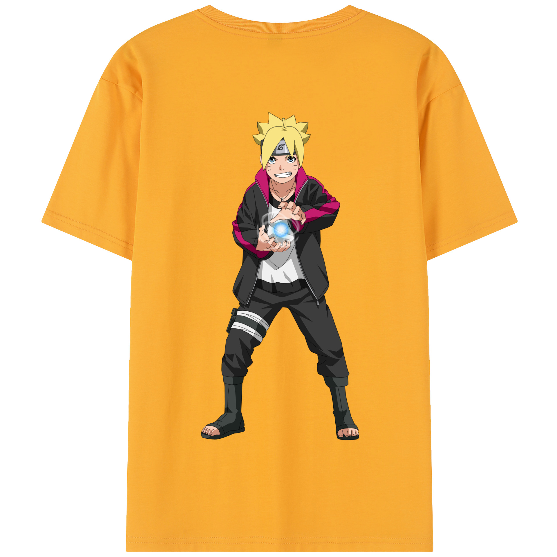 （画像用） NARUTO -ナルト- うずまき ボルト Uzumaki Boruto 綿100％半袖Tシャツ（背面プリント）