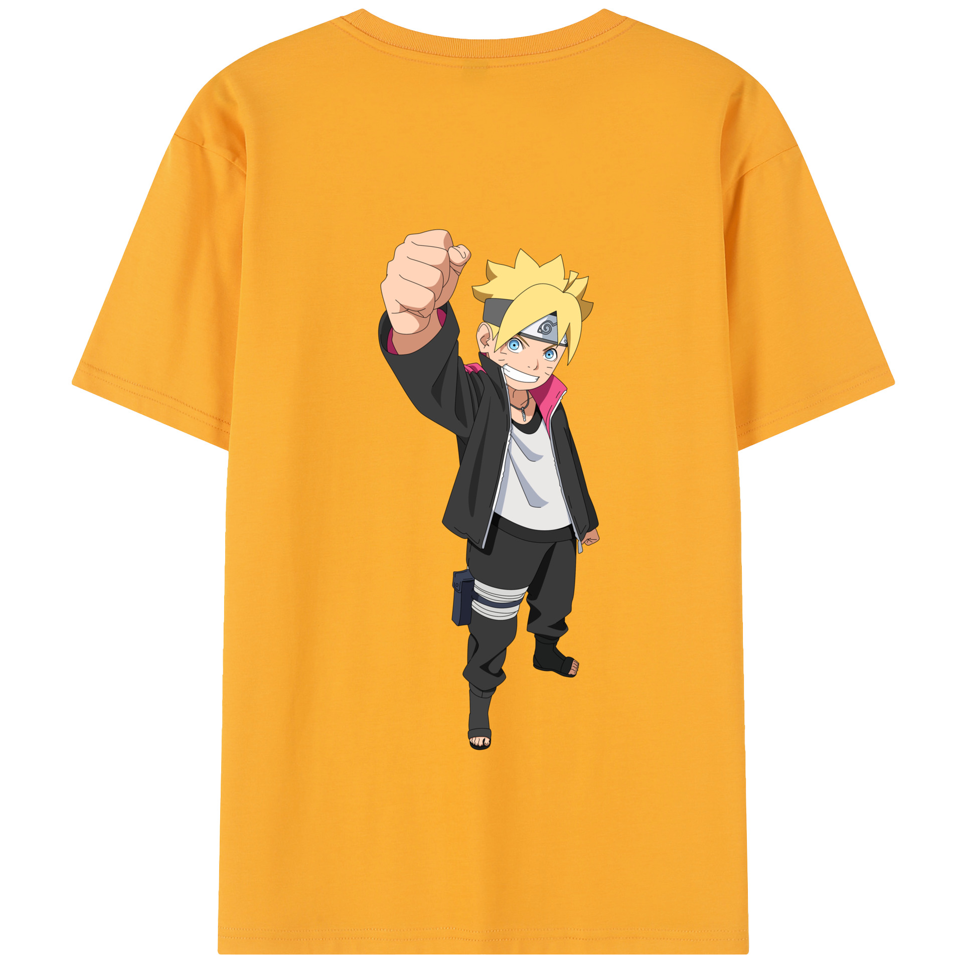（画像用） NARUTO -ナルト- うずまき ボルト Uzumaki Boruto 綿100％半袖Tシャツ（背面プリント）