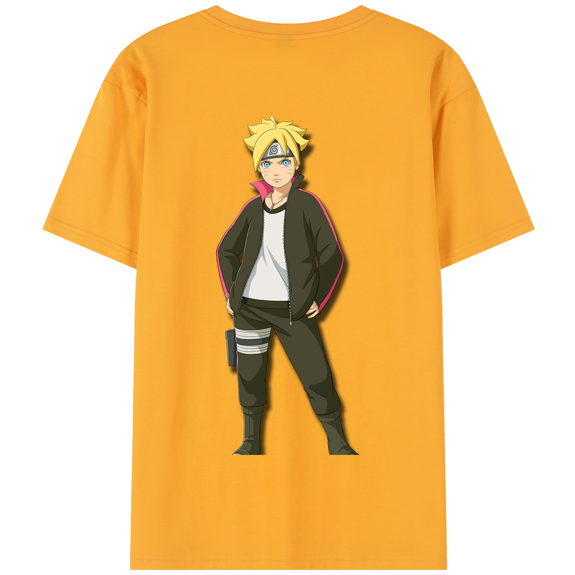 （画像用） NARUTO -ナルト- うずまき ボルト Uzumaki Boruto 綿100％半袖Tシャツ（背面プリント）
