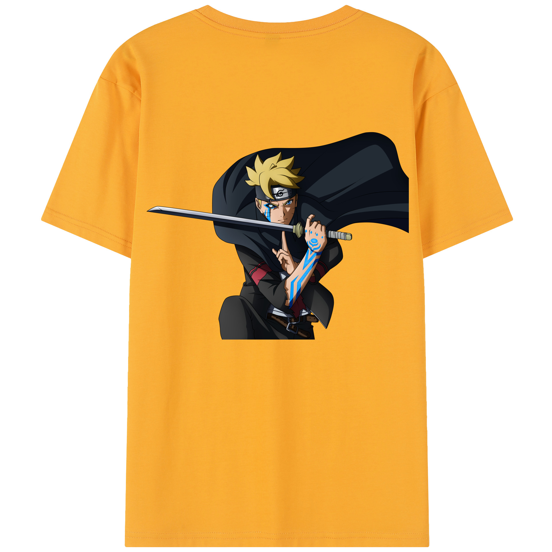 （画像用） NARUTO -ナルト- うずまき ボルト Uzumaki Boruto 綿100％半袖Tシャツ（背面プリント）