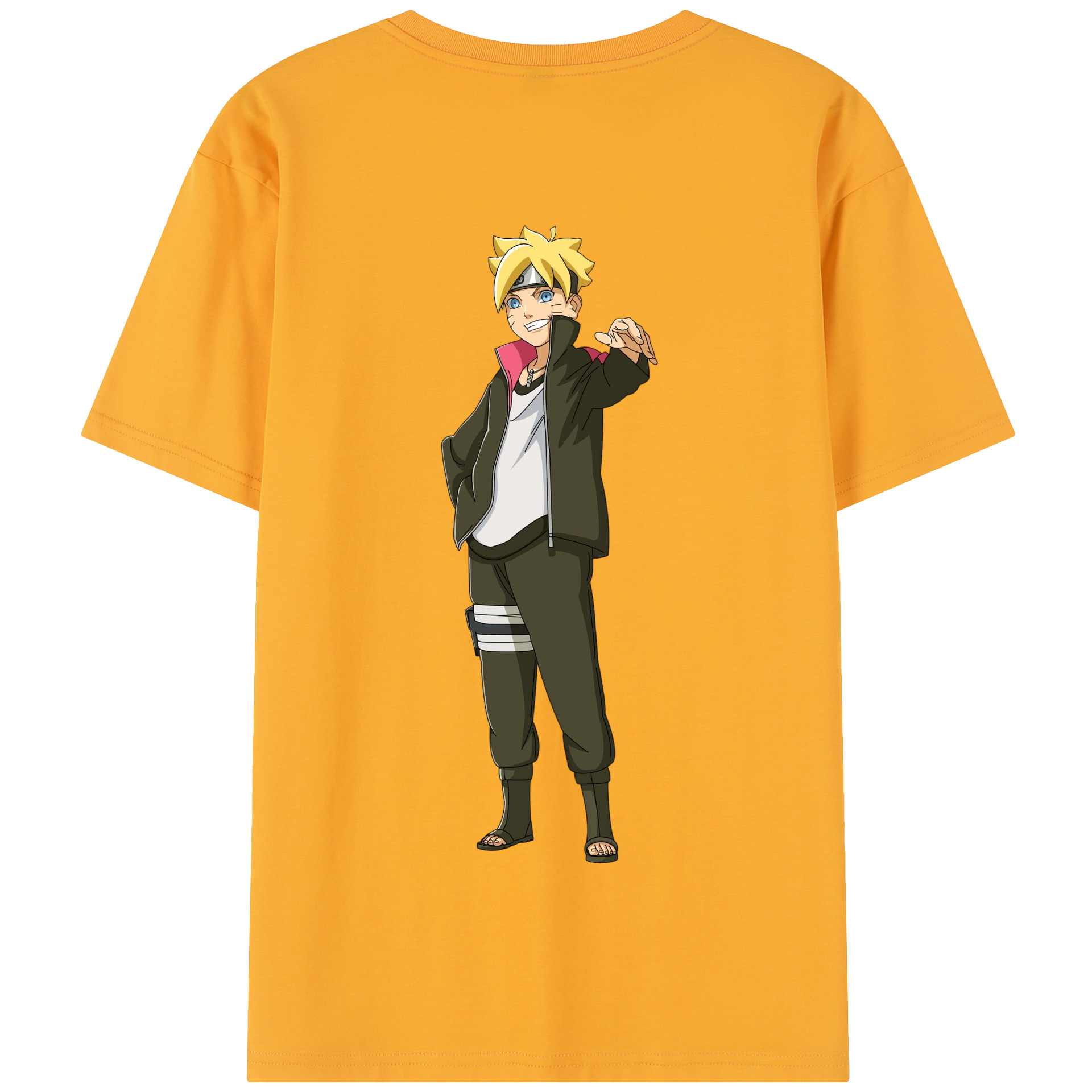 （画像用） NARUTO -ナルト- うずまき ボルト Uzumaki Boruto 綿100％半袖Tシャツ（背面プリント）