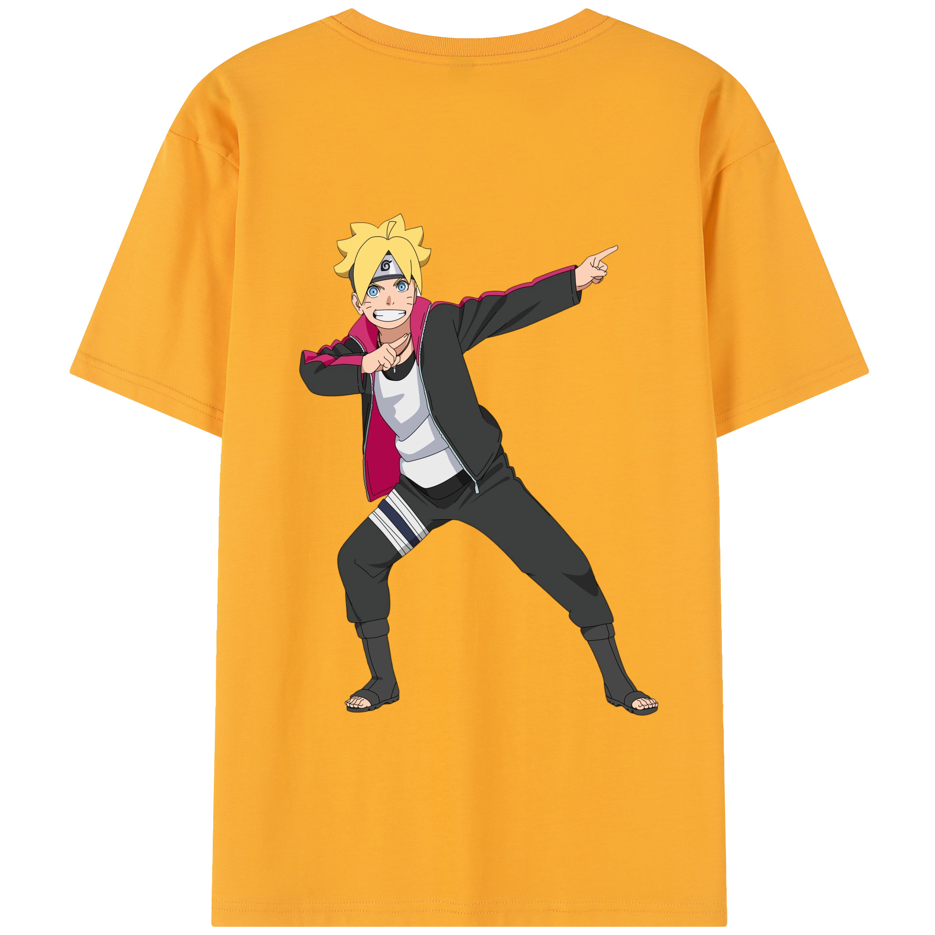（画像用） NARUTO -ナルト- うずまき ボルト Uzumaki Boruto 綿100％半袖Tシャツ（背面プリント）