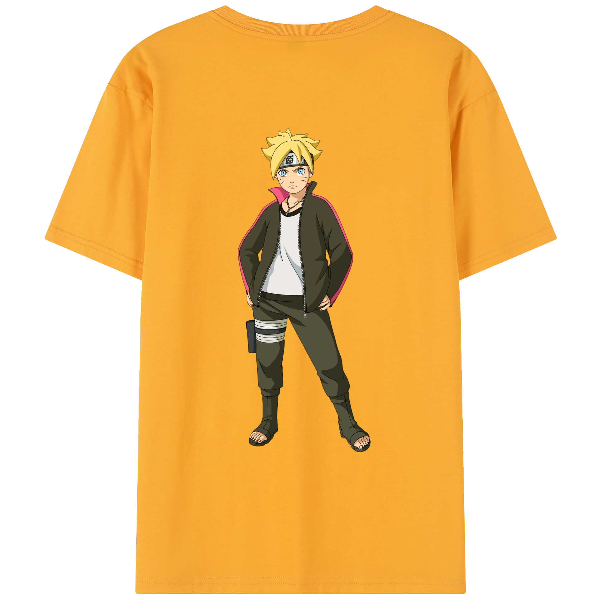 （画像用） NARUTO -ナルト- うずまき ボルト Uzumaki Boruto 綿100％半袖Tシャツ（背面プリント）