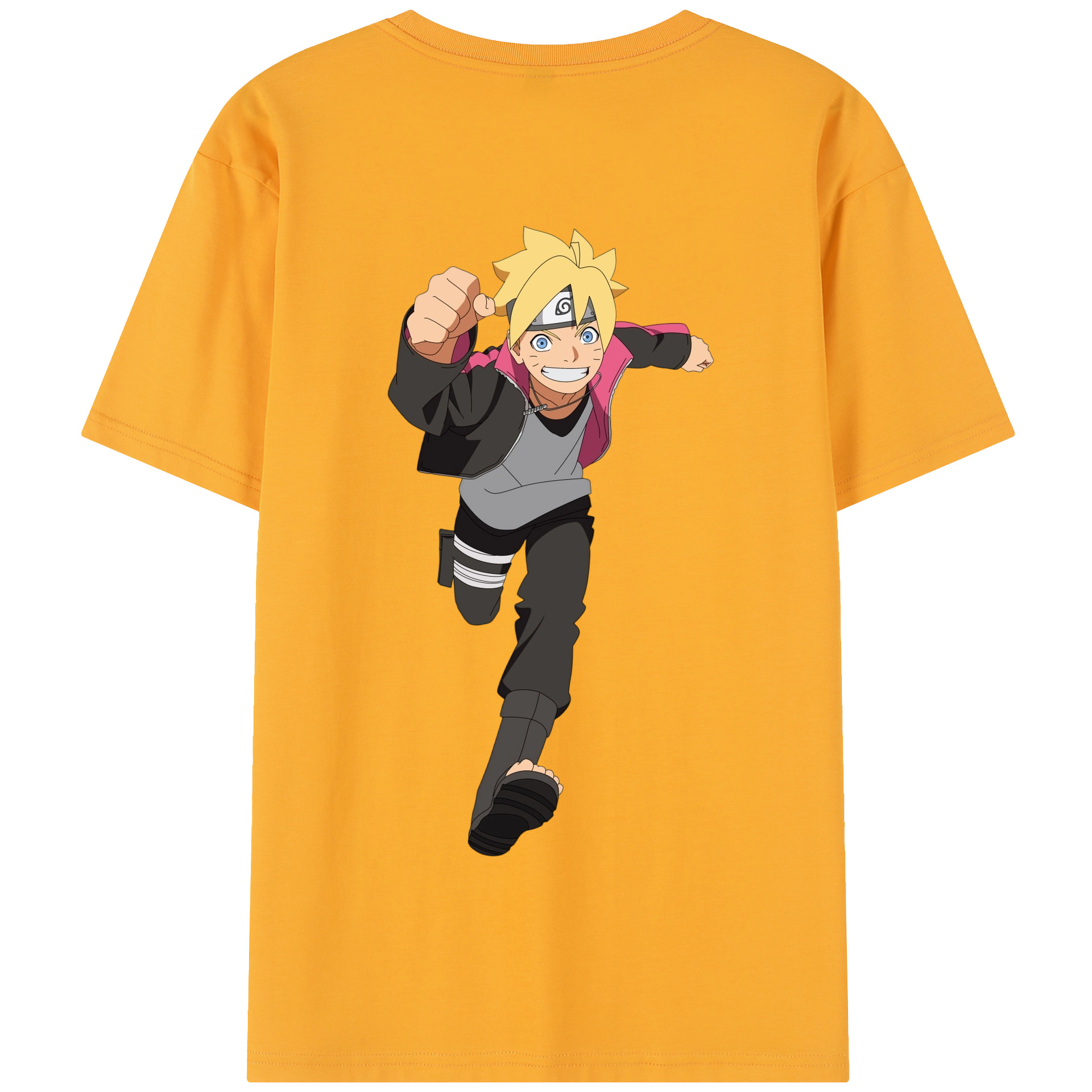 （画像用） NARUTO -ナルト- うずまき ボルト Uzumaki Boruto 綿100％半袖Tシャツ（背面プリント）