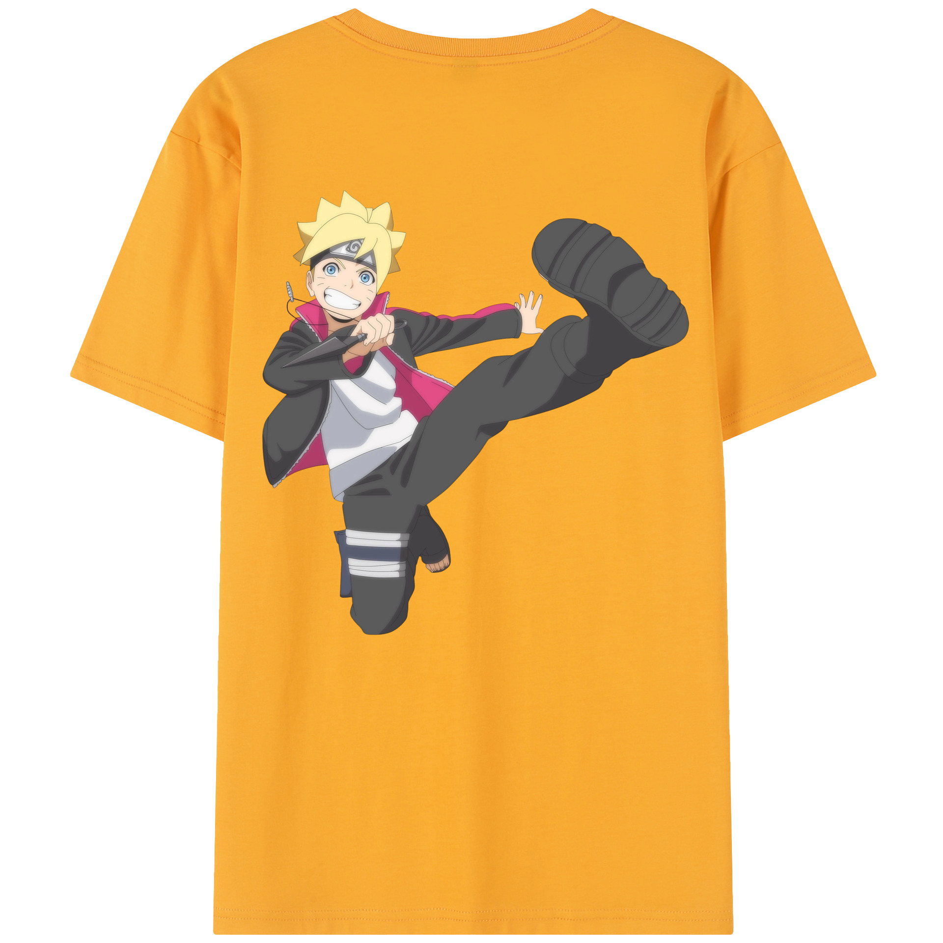 （画像用） NARUTO -ナルト- うずまき ボルト Uzumaki Boruto 綿100％半袖Tシャツ（背面プリント）
