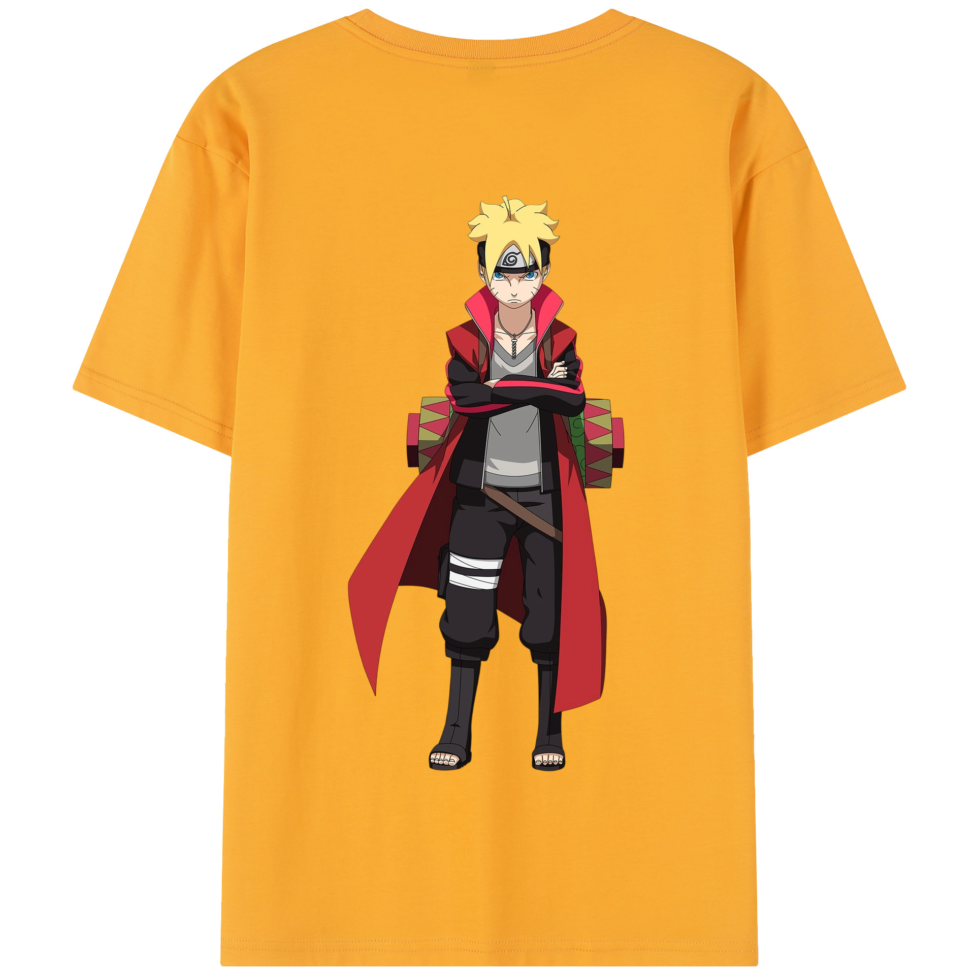（画像用） NARUTO -ナルト- うずまき ボルト Uzumaki Boruto 綿100％半袖Tシャツ（背面プリント）