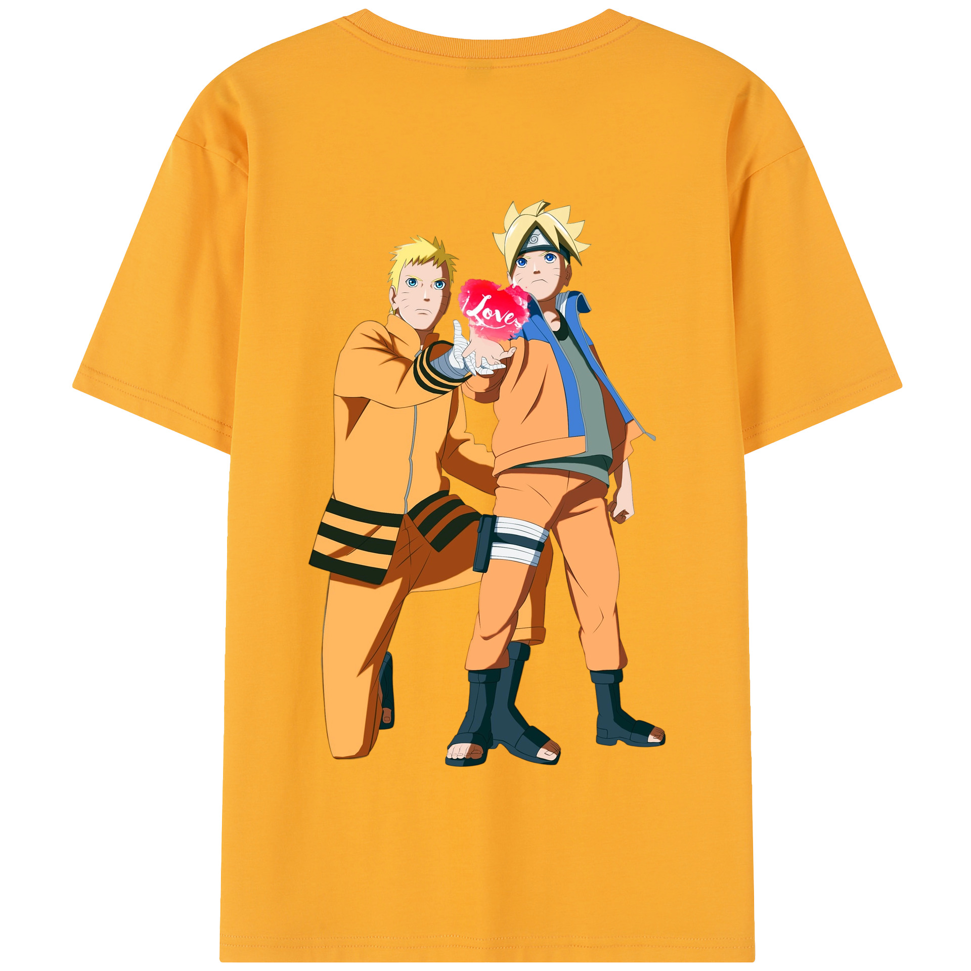 （画像用） NARUTO -ナルト- うずまき ボルト Uzumaki Boruto 綿100％半袖Tシャツ（背面プリント）