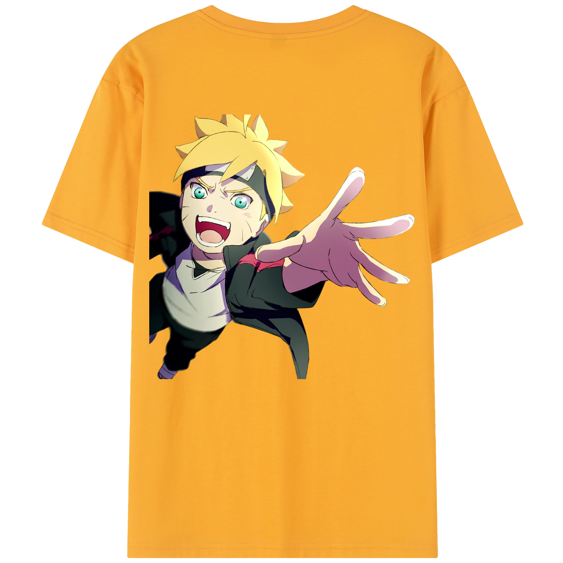 （画像用） NARUTO -ナルト- うずまき ボルト Uzumaki Boruto 綿100％半袖Tシャツ（背面プリント）