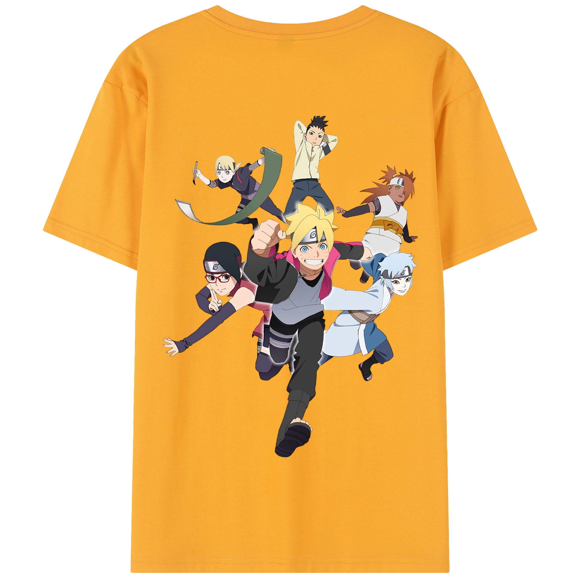 （画像用） NARUTO -ナルト- うずまき ボルト Uzumaki Boruto 綿100％半袖Tシャツ（背面プリント）