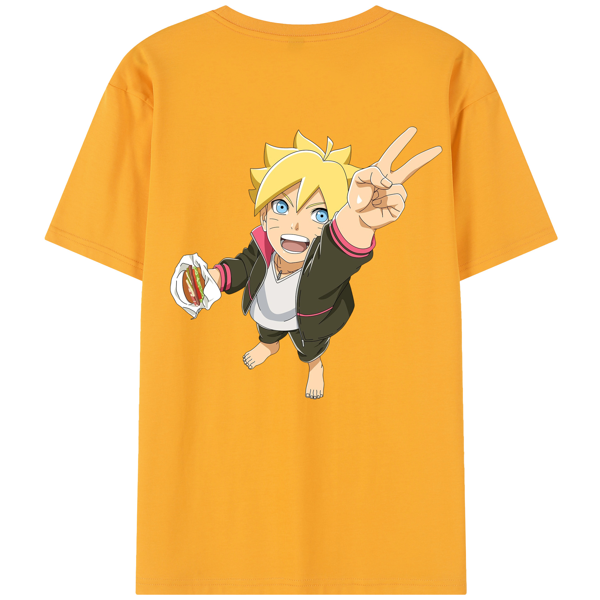 （画像用） NARUTO -ナルト- うずまき ボルト Uzumaki Boruto 綿100％半袖Tシャツ（背面プリント）