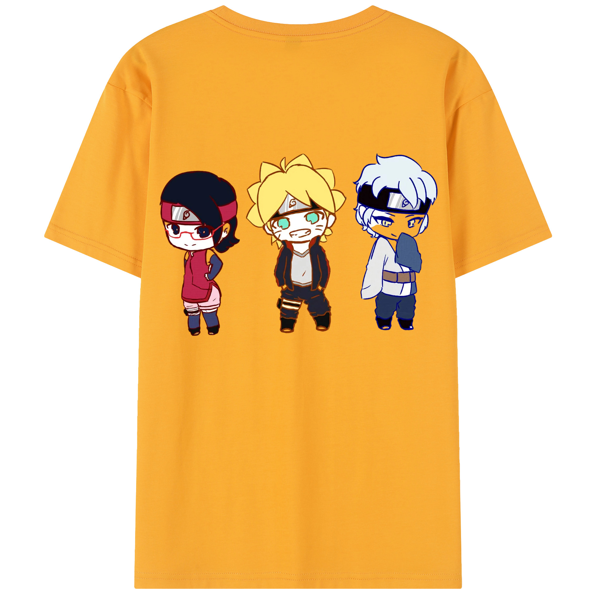 （画像用） NARUTO -ナルト- うずまき ボルト Uzumaki Boruto 綿100％半袖Tシャツ（背面プリント）