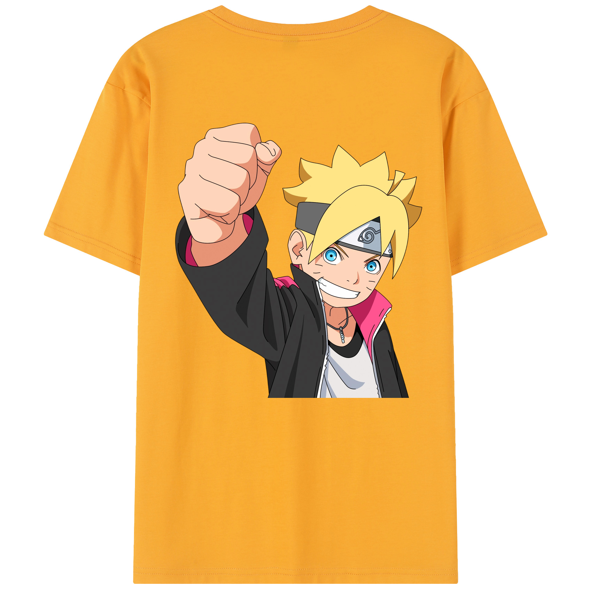 （画像用） NARUTO -ナルト- うずまき ボルト Uzumaki Boruto 綿100％半袖Tシャツ（背面プリント）