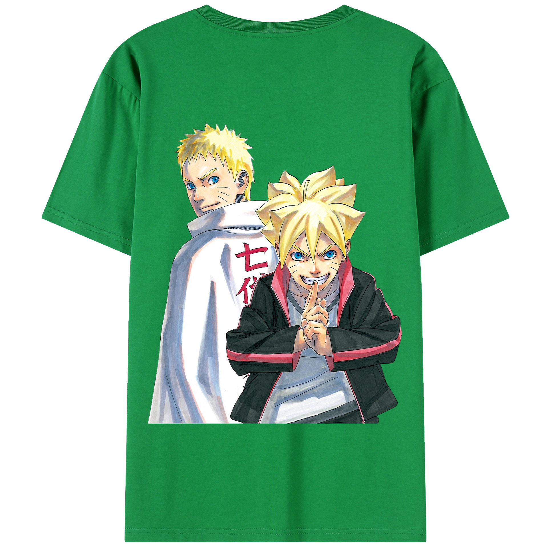 （画像用） NARUTO -ナルト- うずまき ボルト Uzumaki Boruto 綿100％半袖Tシャツ（背面プリント）