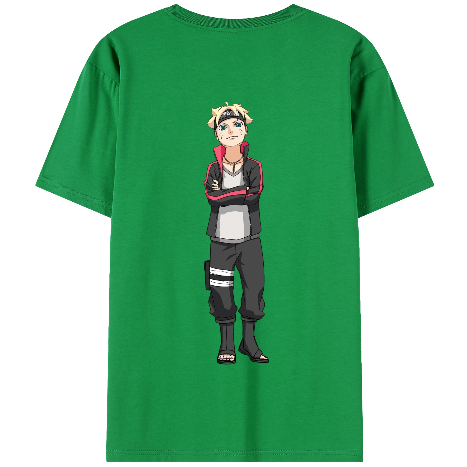 （画像用） NARUTO -ナルト- うずまき ボルト Uzumaki Boruto 綿100％半袖Tシャツ（背面プリント）