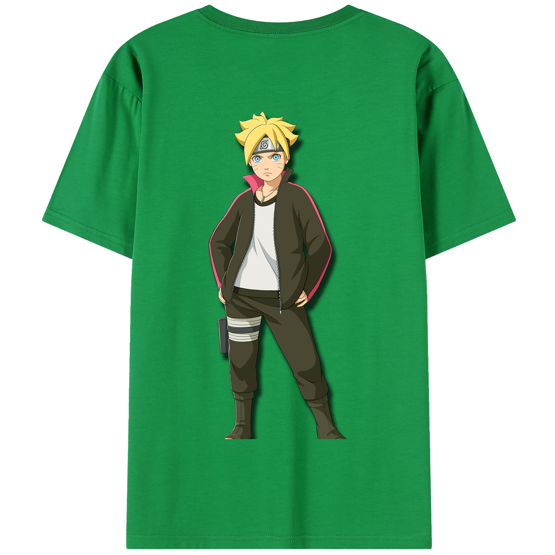 （画像用） NARUTO -ナルト- うずまき ボルト Uzumaki Boruto 綿100％半袖Tシャツ（背面プリント）