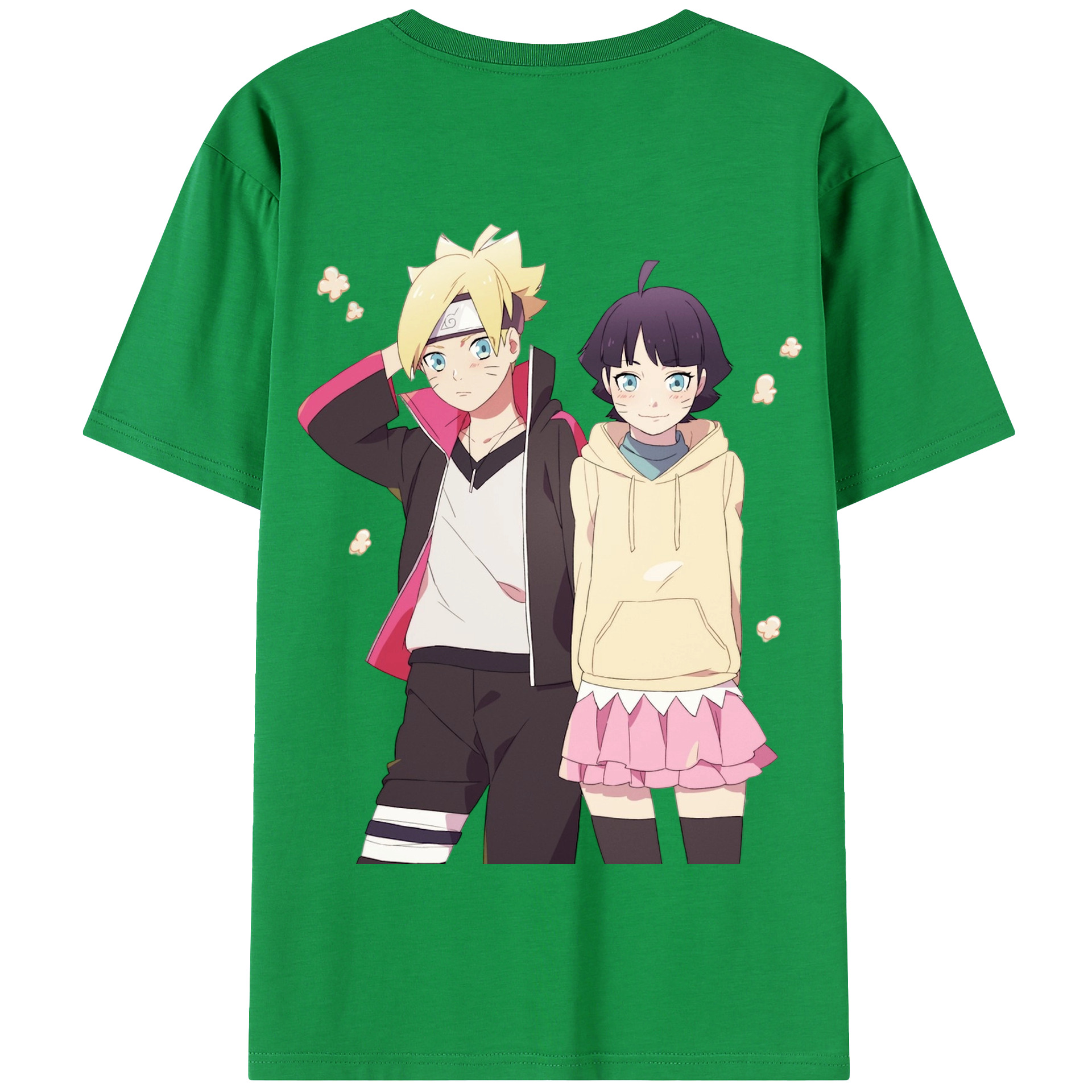 （画像用） NARUTO -ナルト- うずまき ボルト Uzumaki Boruto 綿100％半袖Tシャツ（背面プリント）