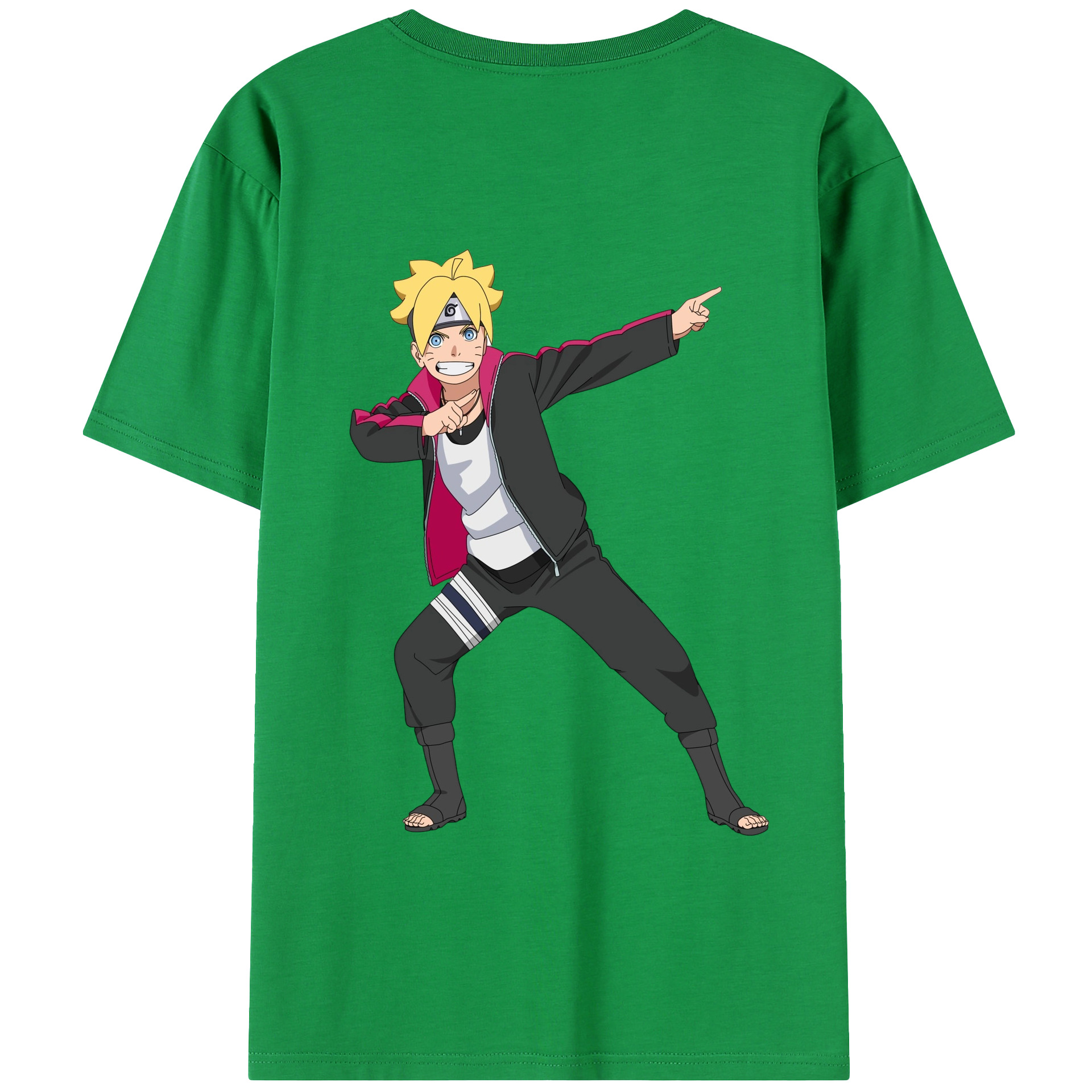 （画像用） NARUTO -ナルト- うずまき ボルト Uzumaki Boruto 綿100％半袖Tシャツ（背面プリント）