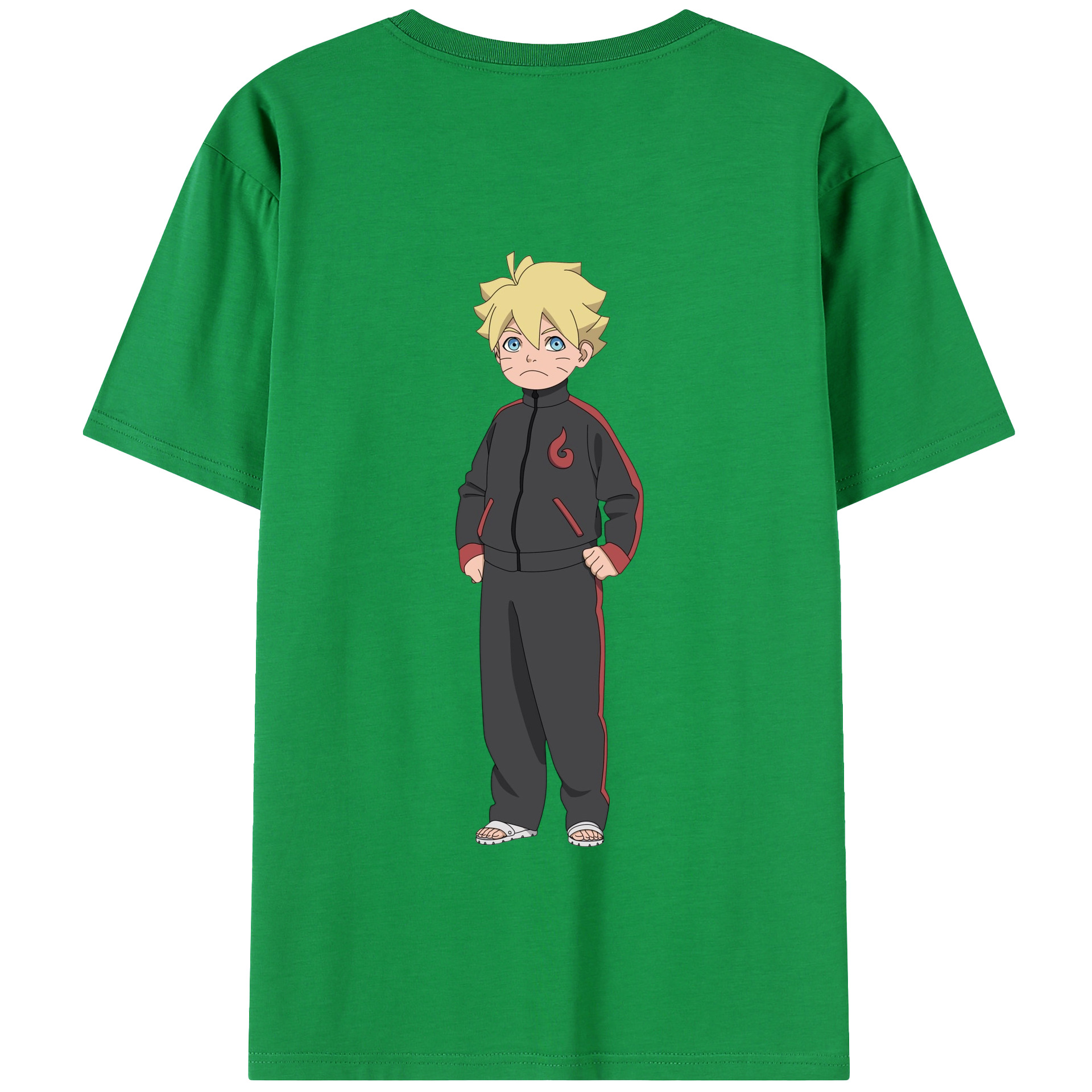 （画像用） NARUTO -ナルト- うずまき ボルト Uzumaki Boruto 綿100％半袖Tシャツ（背面プリント）
