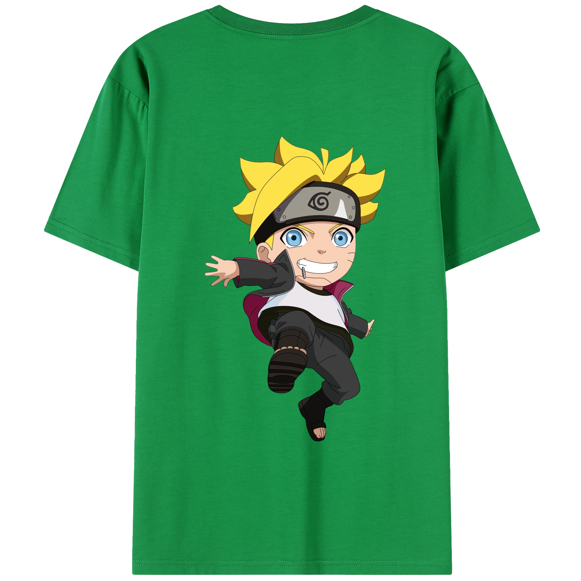 （画像用） NARUTO -ナルト- うずまき ボルト Uzumaki Boruto 綿100％半袖Tシャツ（背面プリント）