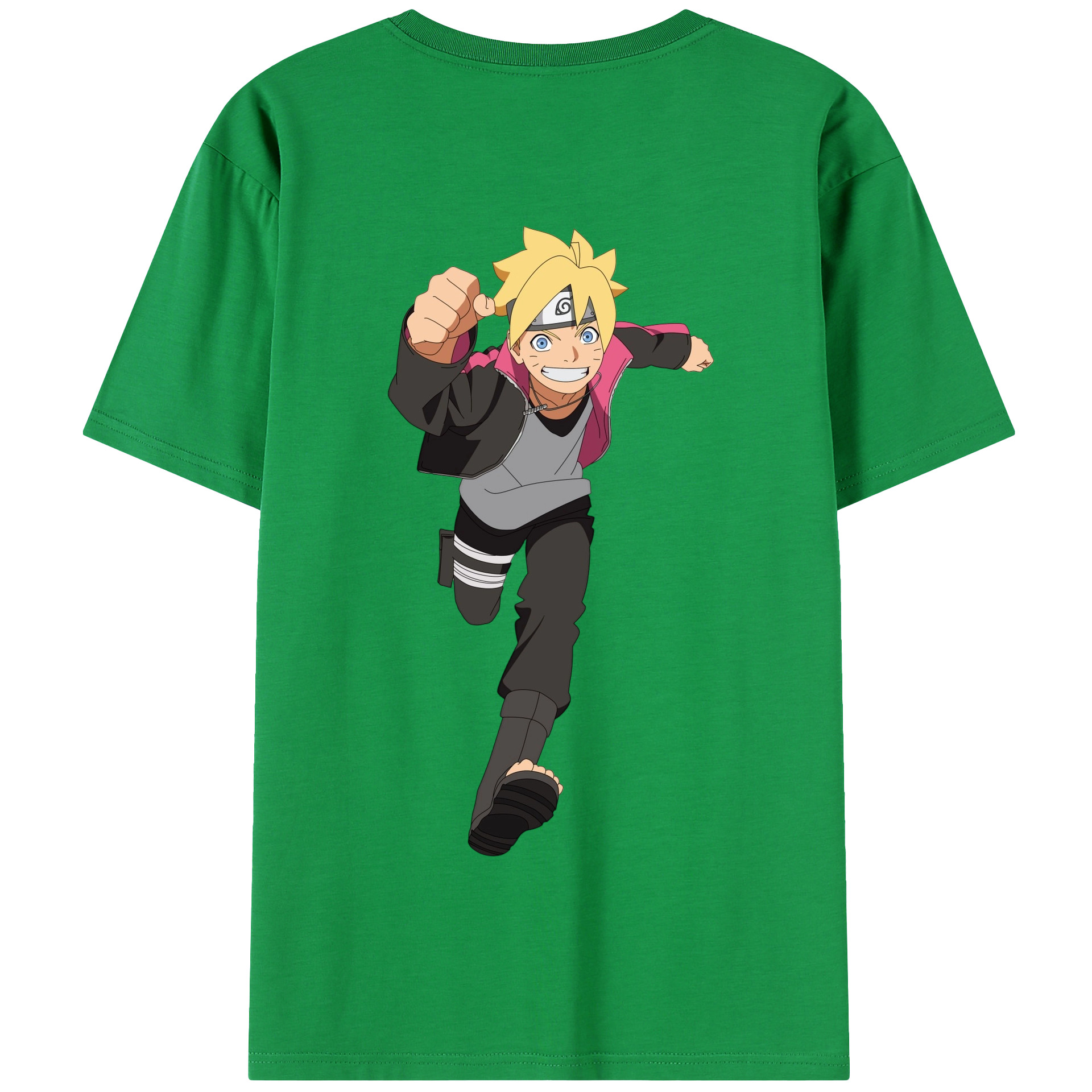 （画像用） NARUTO -ナルト- うずまき ボルト Uzumaki Boruto 綿100％半袖Tシャツ（背面プリント）