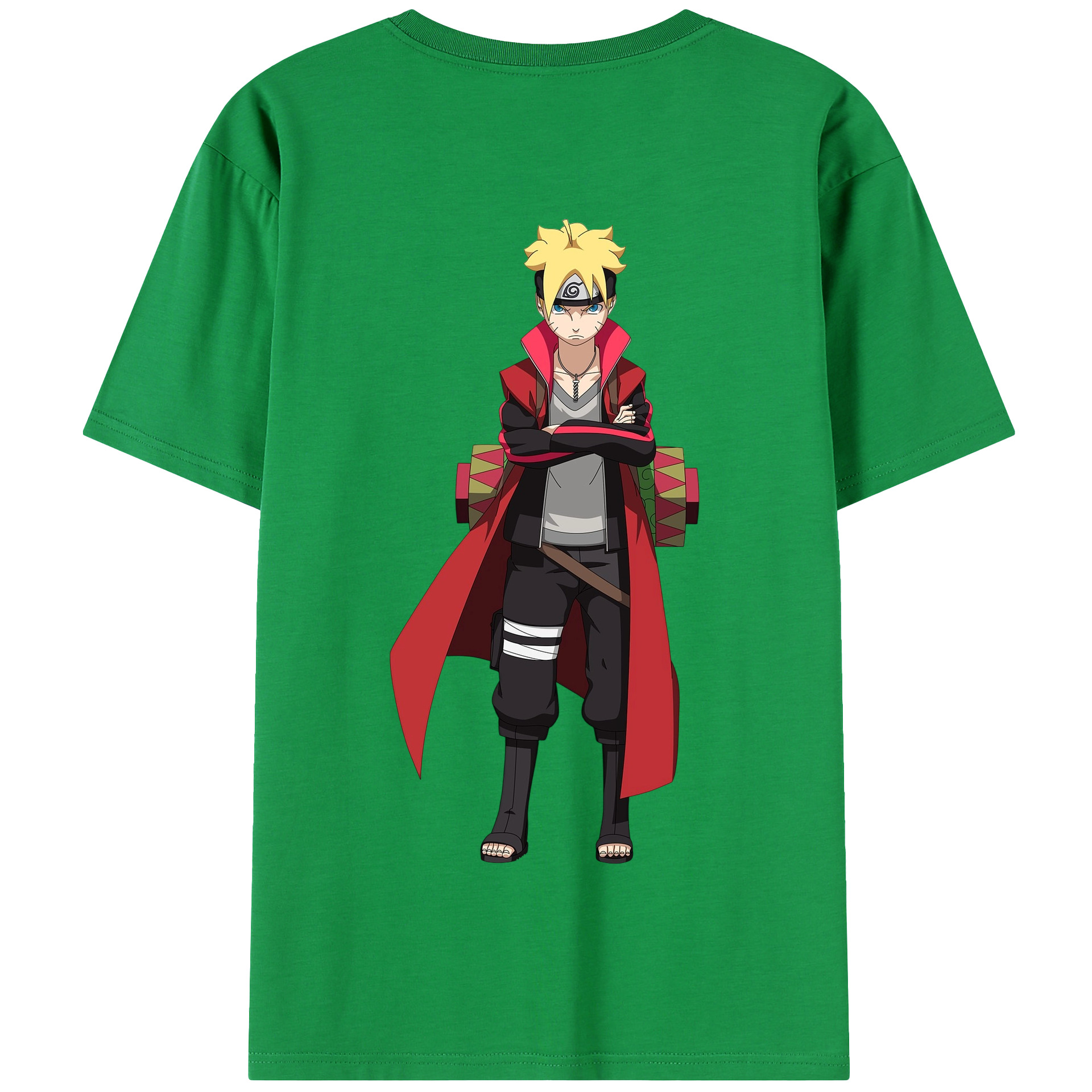 （画像用） NARUTO -ナルト- うずまき ボルト Uzumaki Boruto 綿100％半袖Tシャツ（背面プリント）