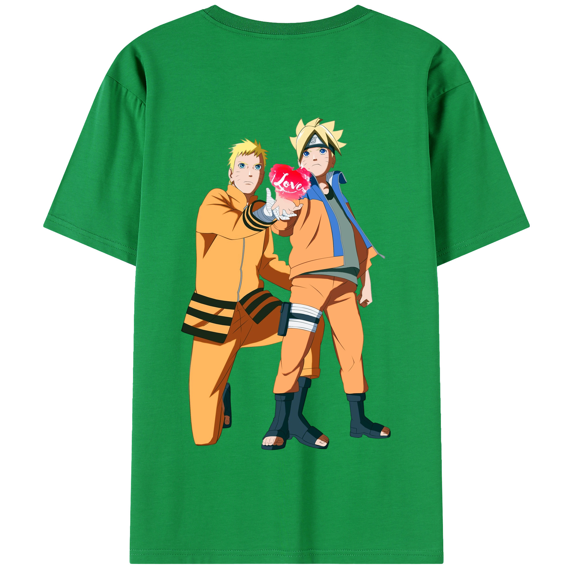 （画像用） NARUTO -ナルト- うずまき ボルト Uzumaki Boruto 綿100％半袖Tシャツ（背面プリント）