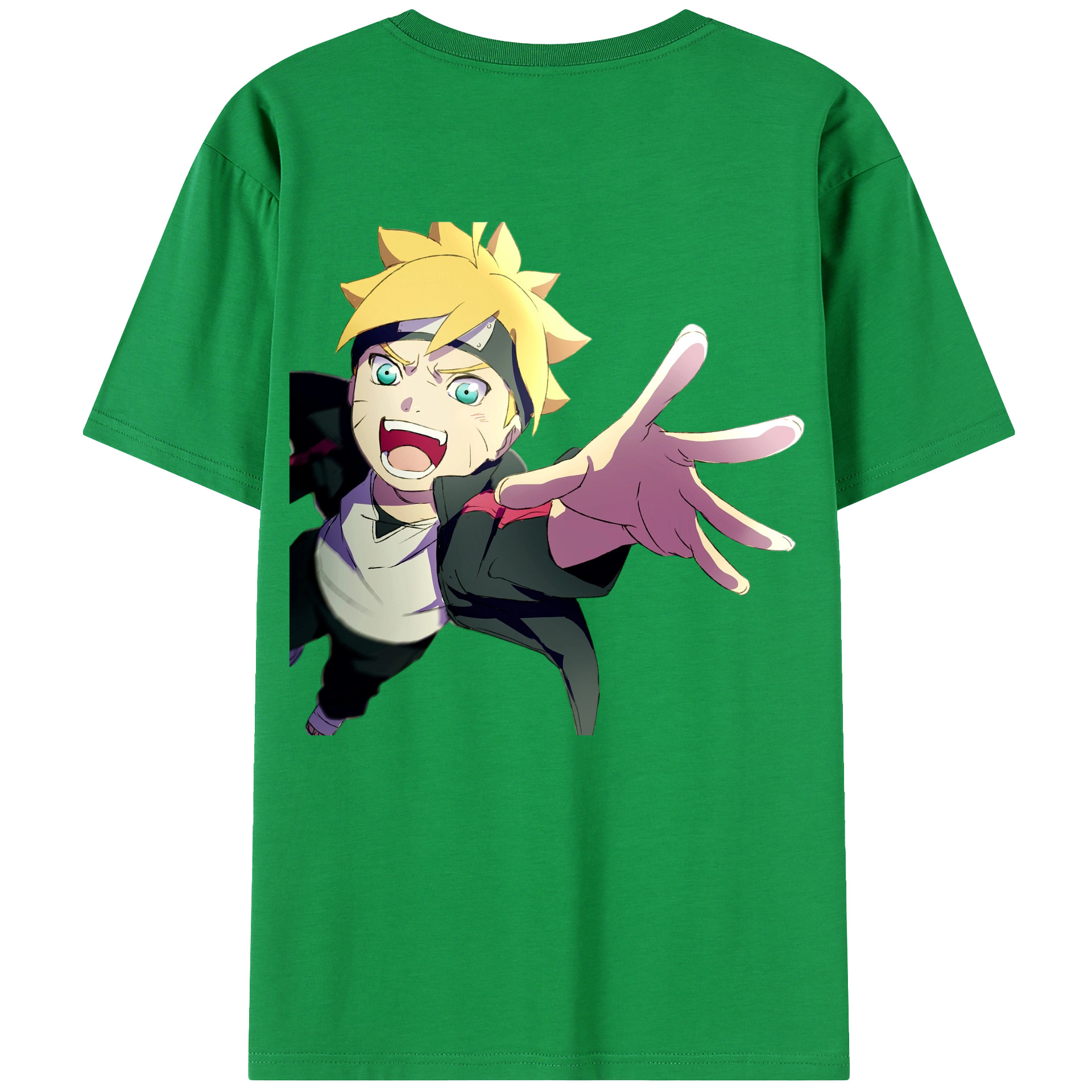 （画像用） NARUTO -ナルト- うずまき ボルト Uzumaki Boruto 綿100％半袖Tシャツ（背面プリント）