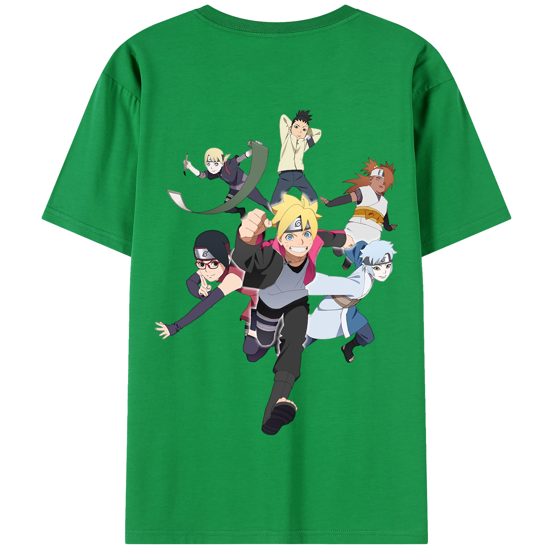 （画像用） NARUTO -ナルト- うずまき ボルト Uzumaki Boruto 綿100％半袖Tシャツ（背面プリント）