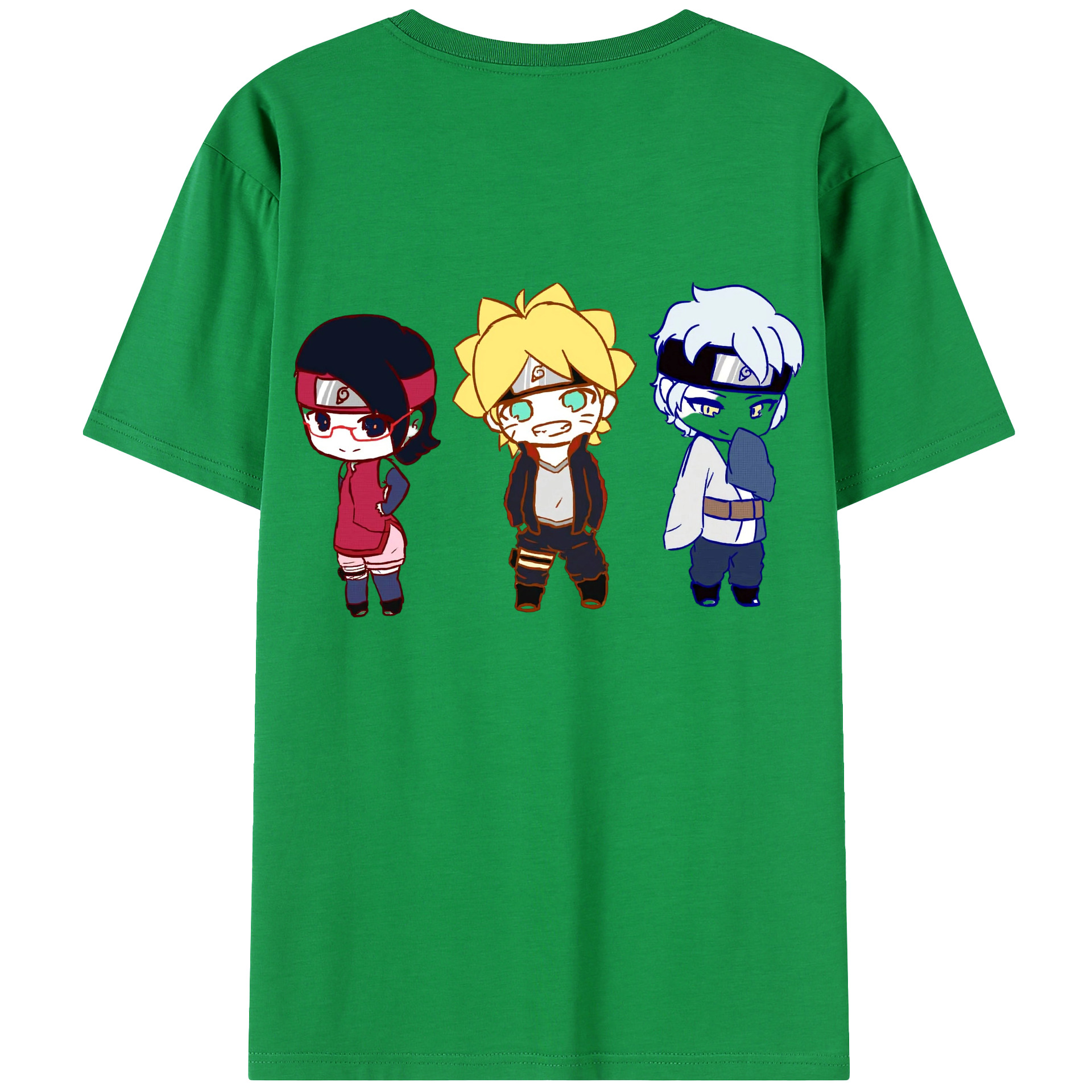 （画像用） NARUTO -ナルト- うずまき ボルト Uzumaki Boruto 綿100％半袖Tシャツ（背面プリント）