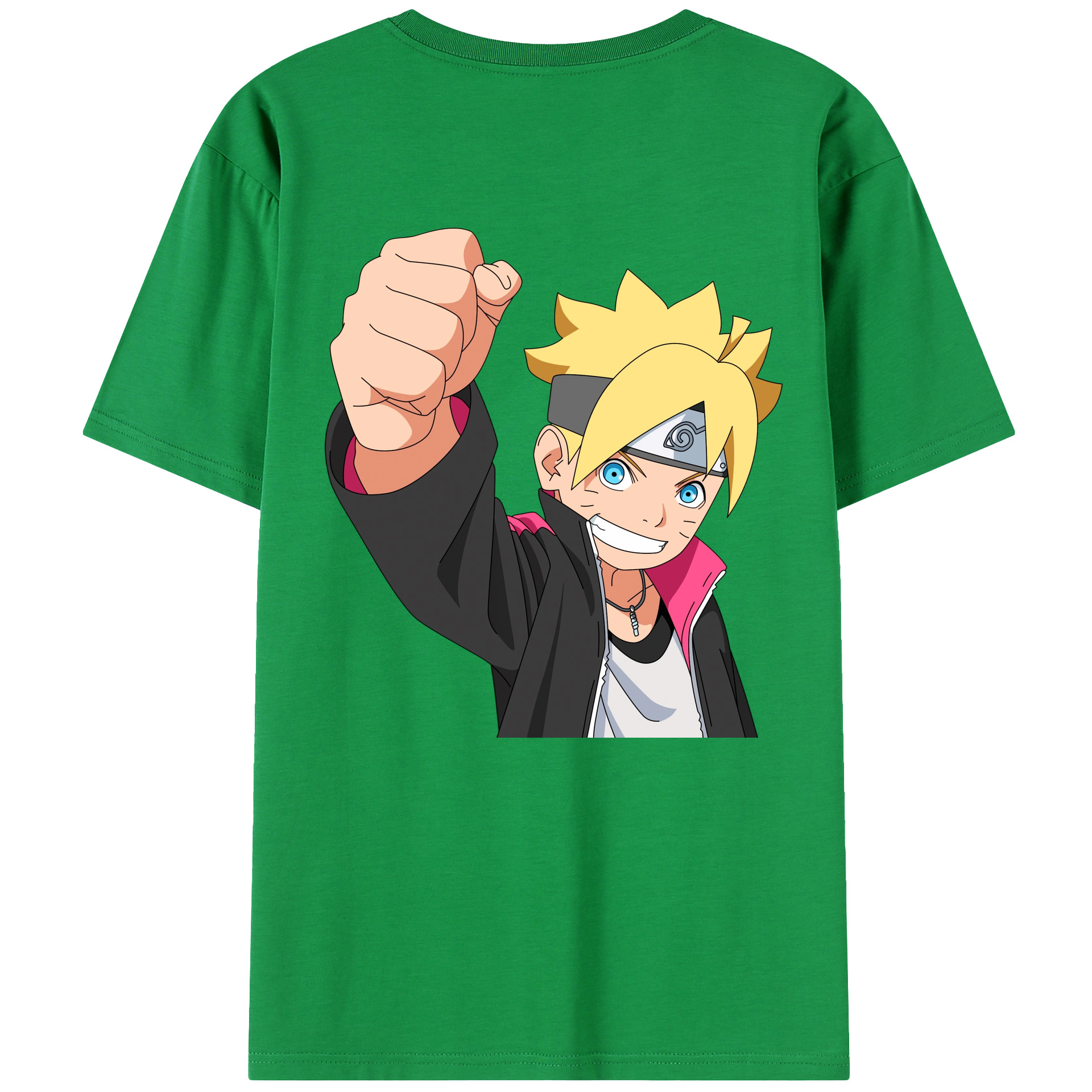 （画像用） NARUTO -ナルト- うずまき ボルト Uzumaki Boruto 綿100％半袖Tシャツ（背面プリント）